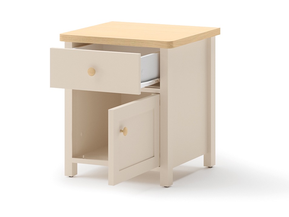 Table de chevet Romelbo 138 (Beige + Chêne)