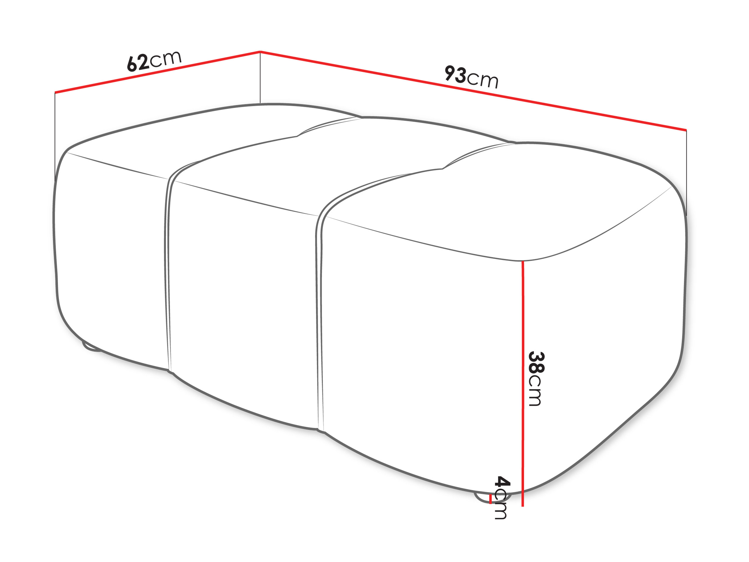 Banc rembourré Comfivo 472 (Coral 45)