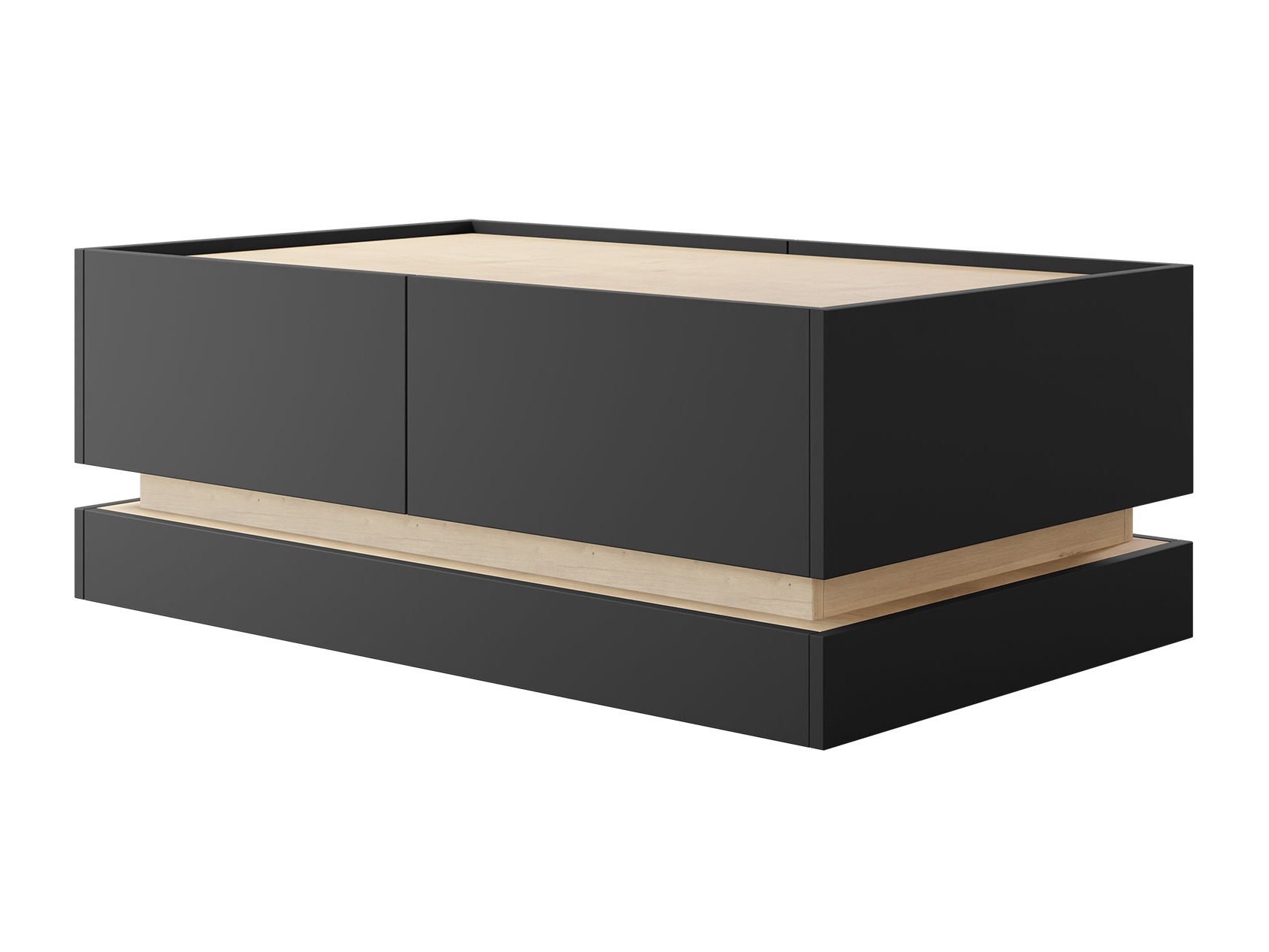 Table basse Comfivo Dalvenu 103 (Noir + Chêne)