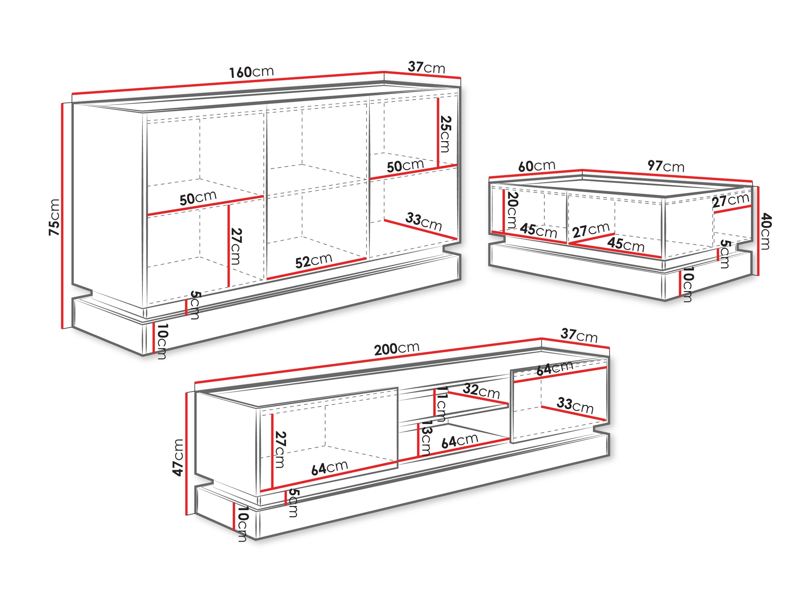 Ensemble de salon Comfivo Tilia (Cachemire + Chêne)