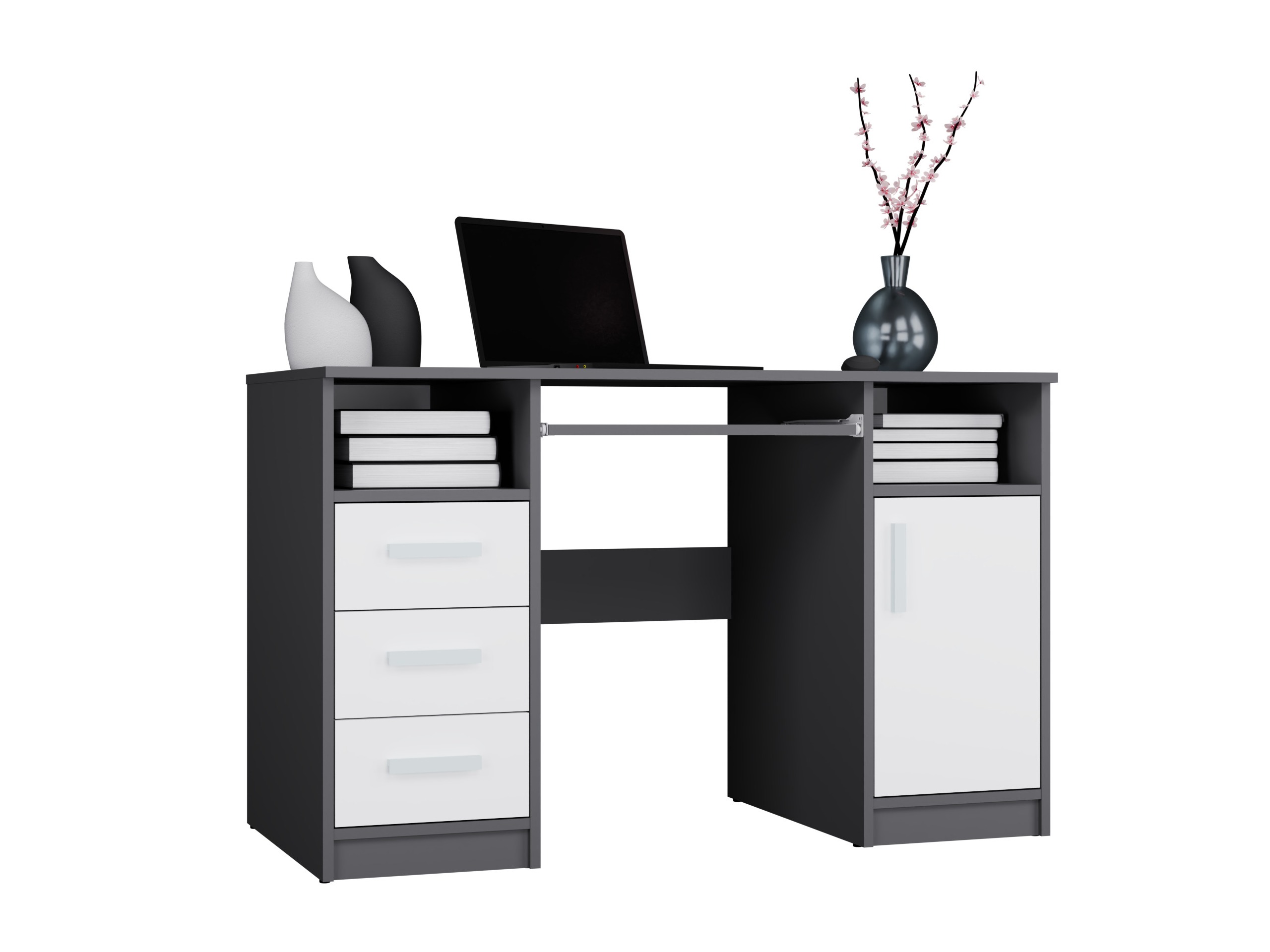 Bureau Mandeville 330 (Anthracite + Blanc)