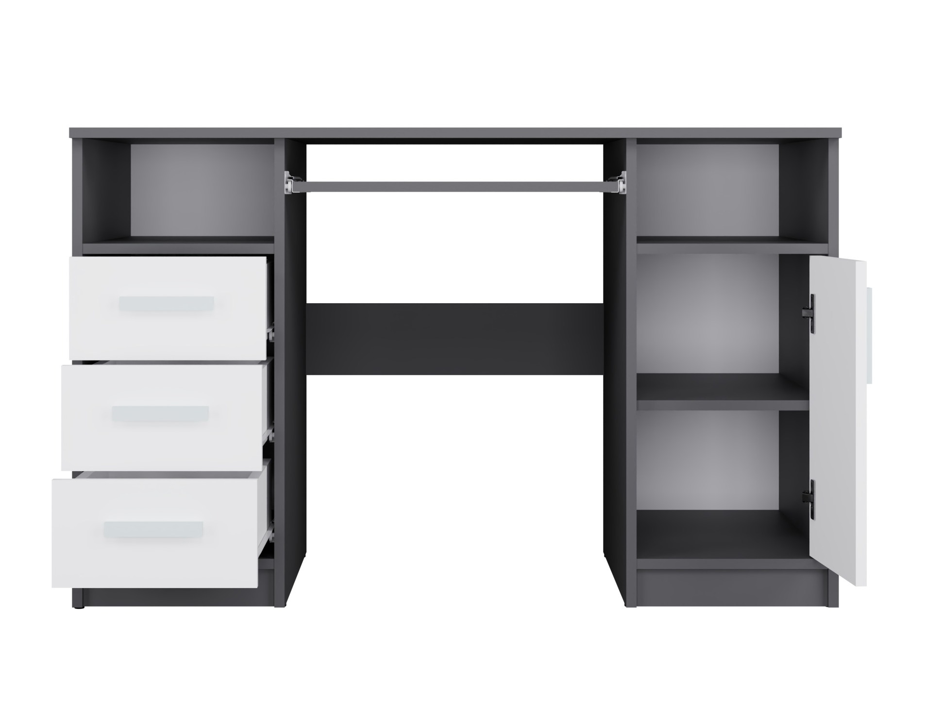 Bureau Mandeville 330 (Anthracite + Blanc)