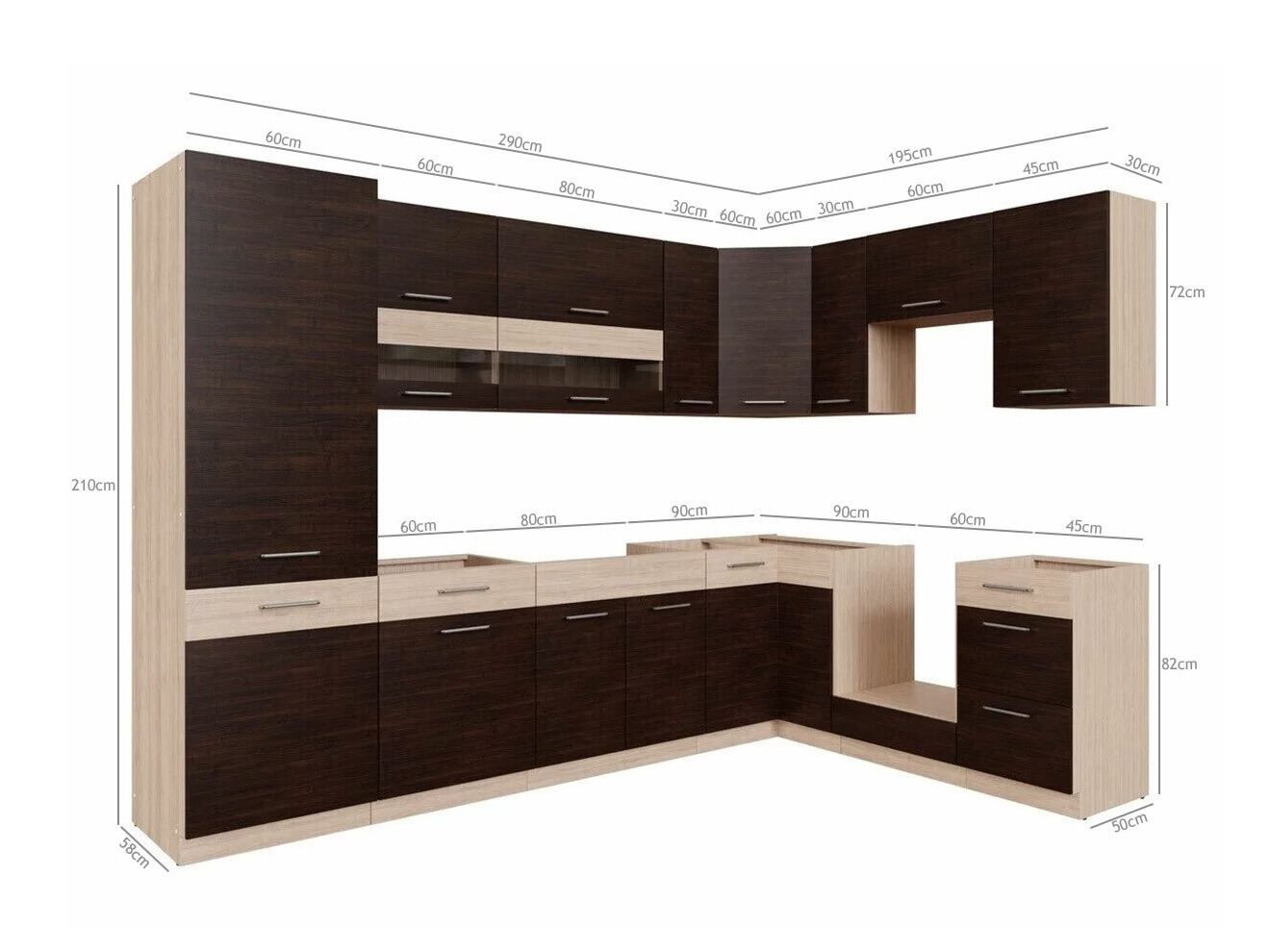 Cuisine complète modulaire Mode Dark 129