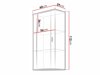 Armoire murale Tornola 103 (Blanc + Blanc brillant)