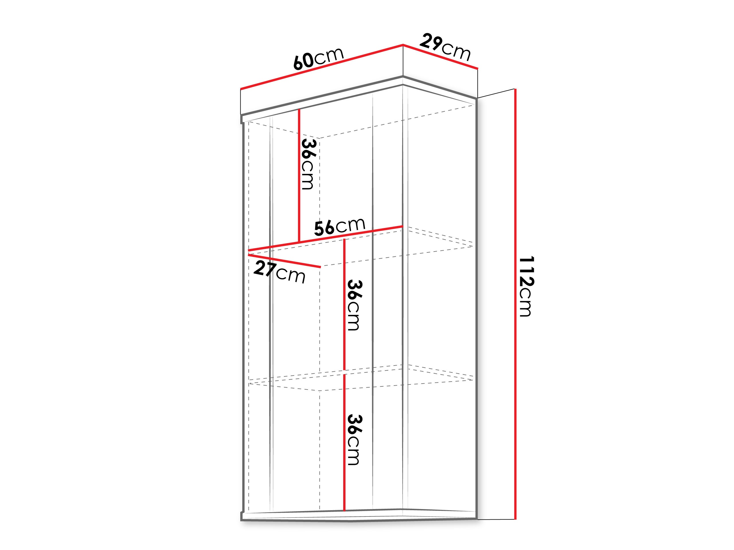 Armoire murale Tornola 103 (Cachemire + Noir)