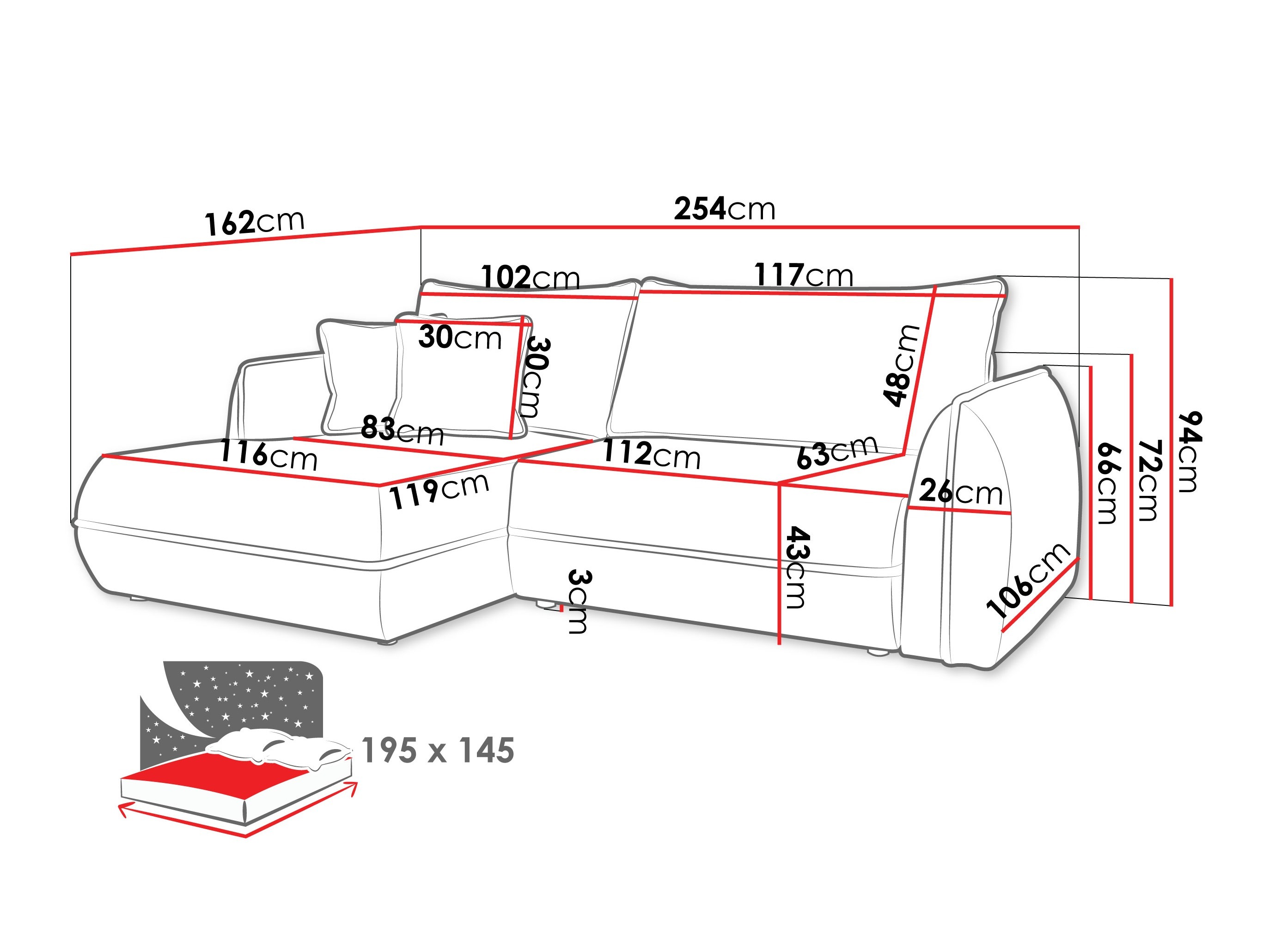 Canapé d'angle Kingman 101 (Lima 16)