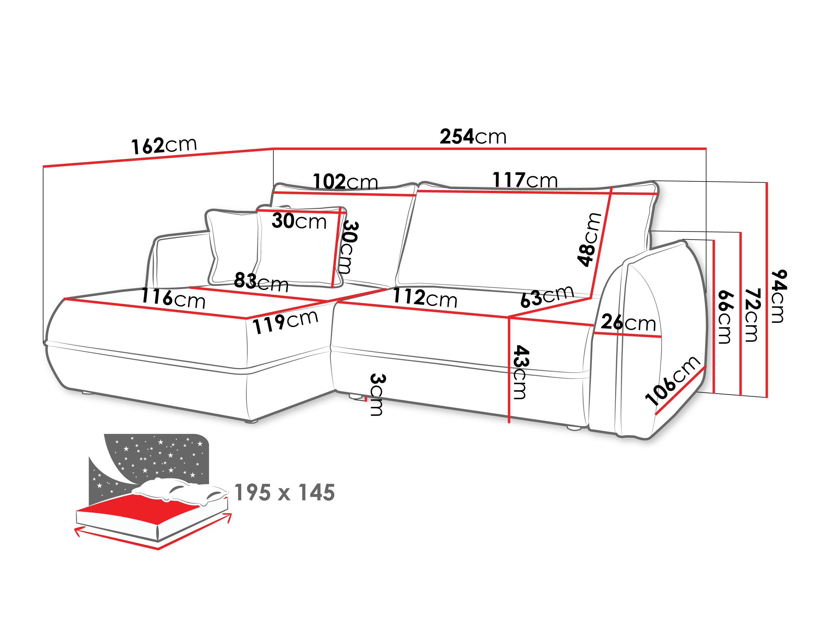 Canapé d'angle Kingman 101 (Lima 27)