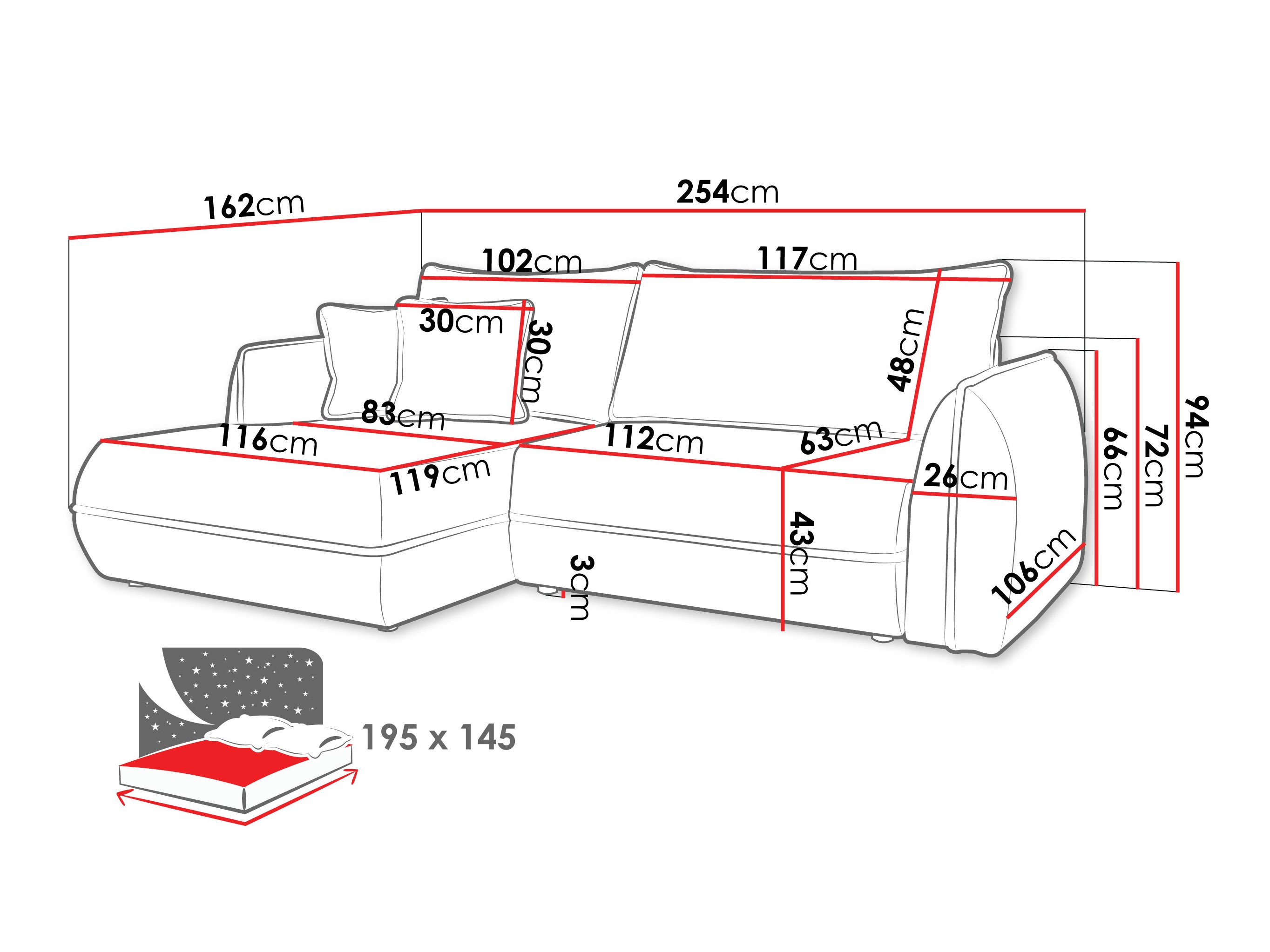 Canapé d'angle Kingman 101 (Lima 50)