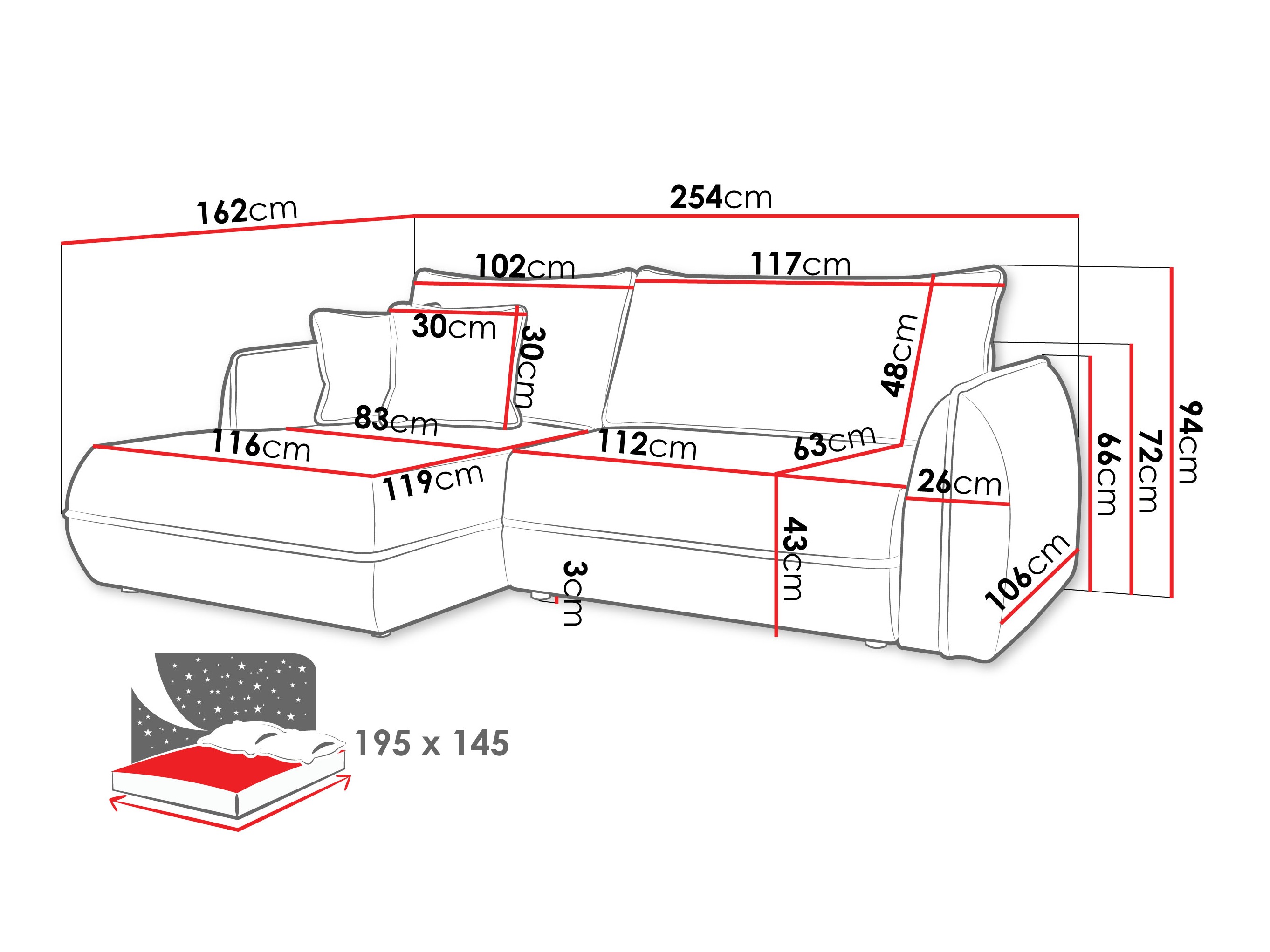 Canapé d'angle Kingman 101 (Lima 84)