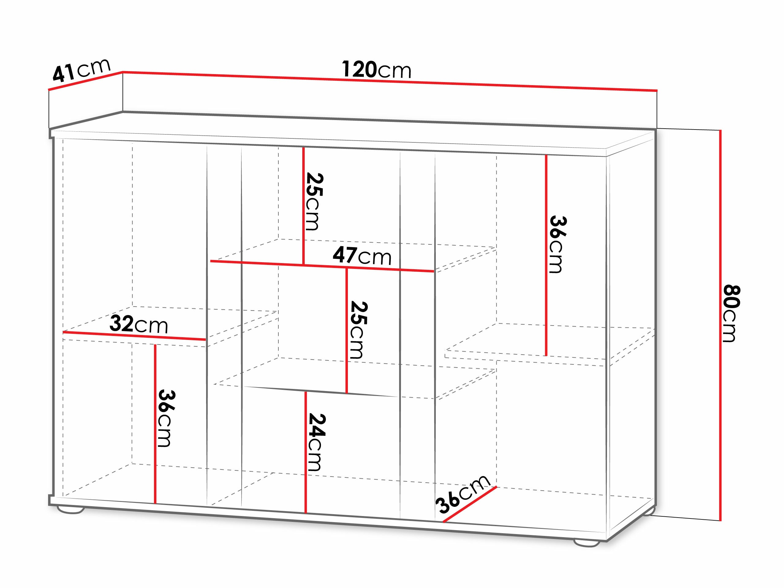 Buffet Tornola 106 (Blanc + Blanc brillant)