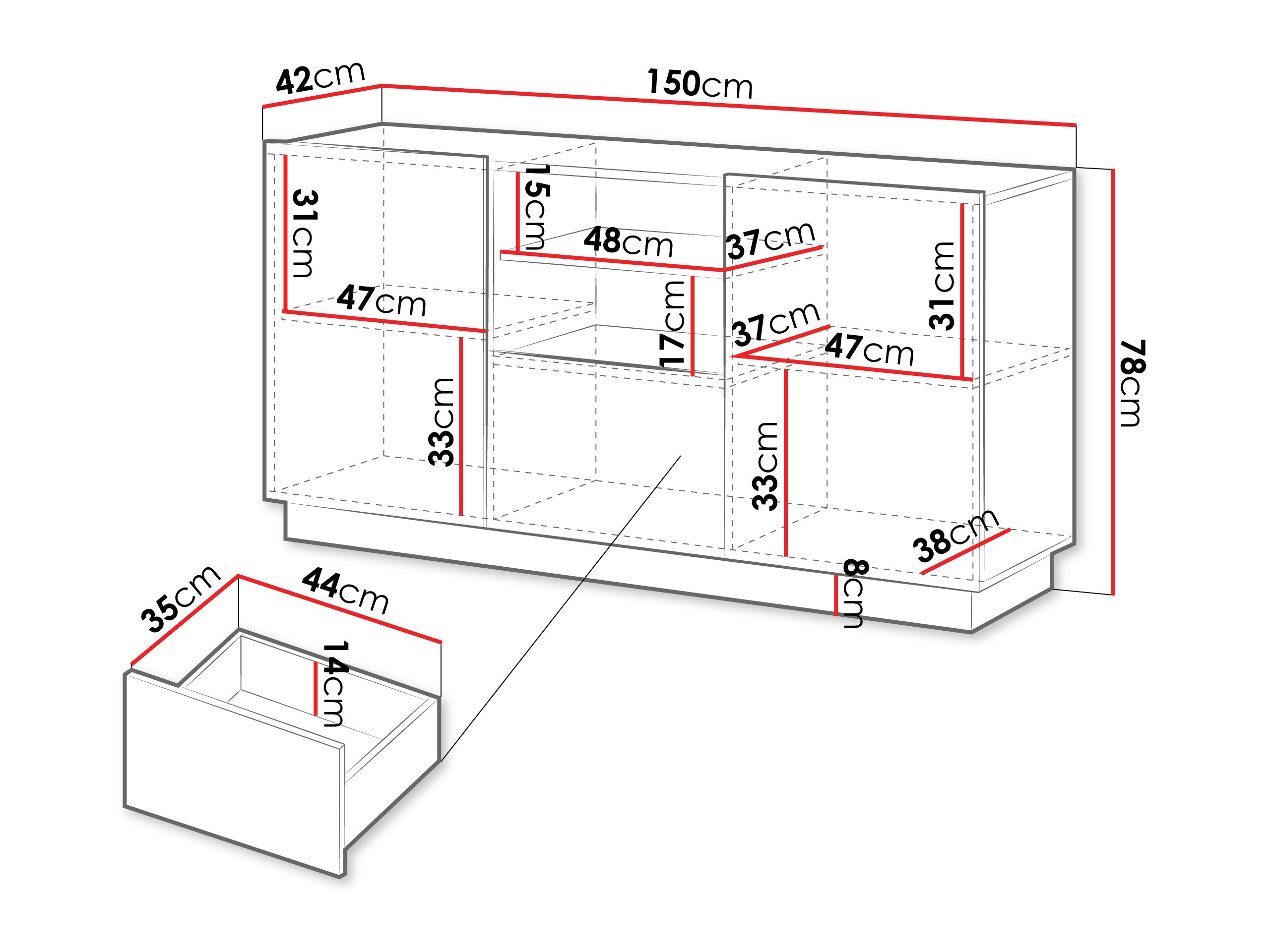 Commode Lauror (Cachemire)