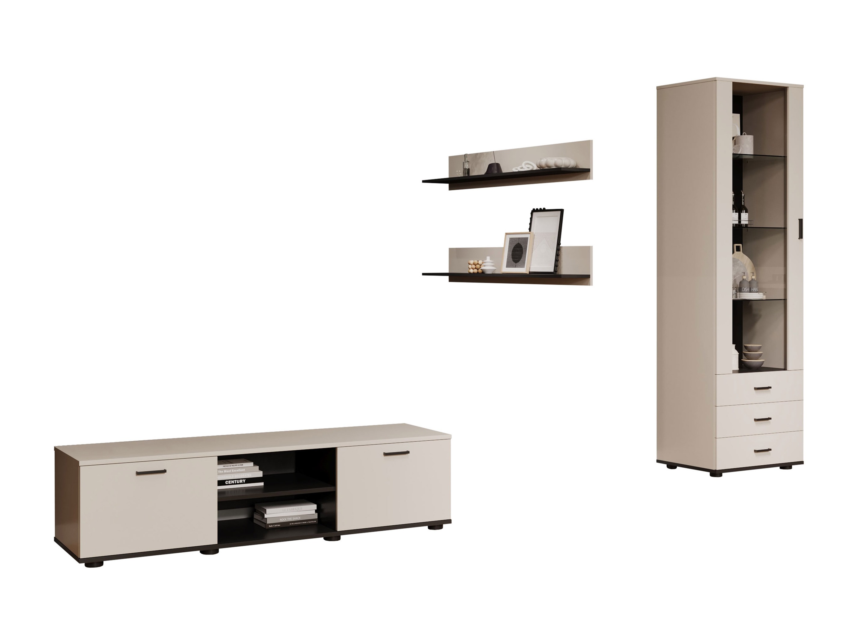 Ensemble de salon Tornola 110 (Cachemire + Noir)