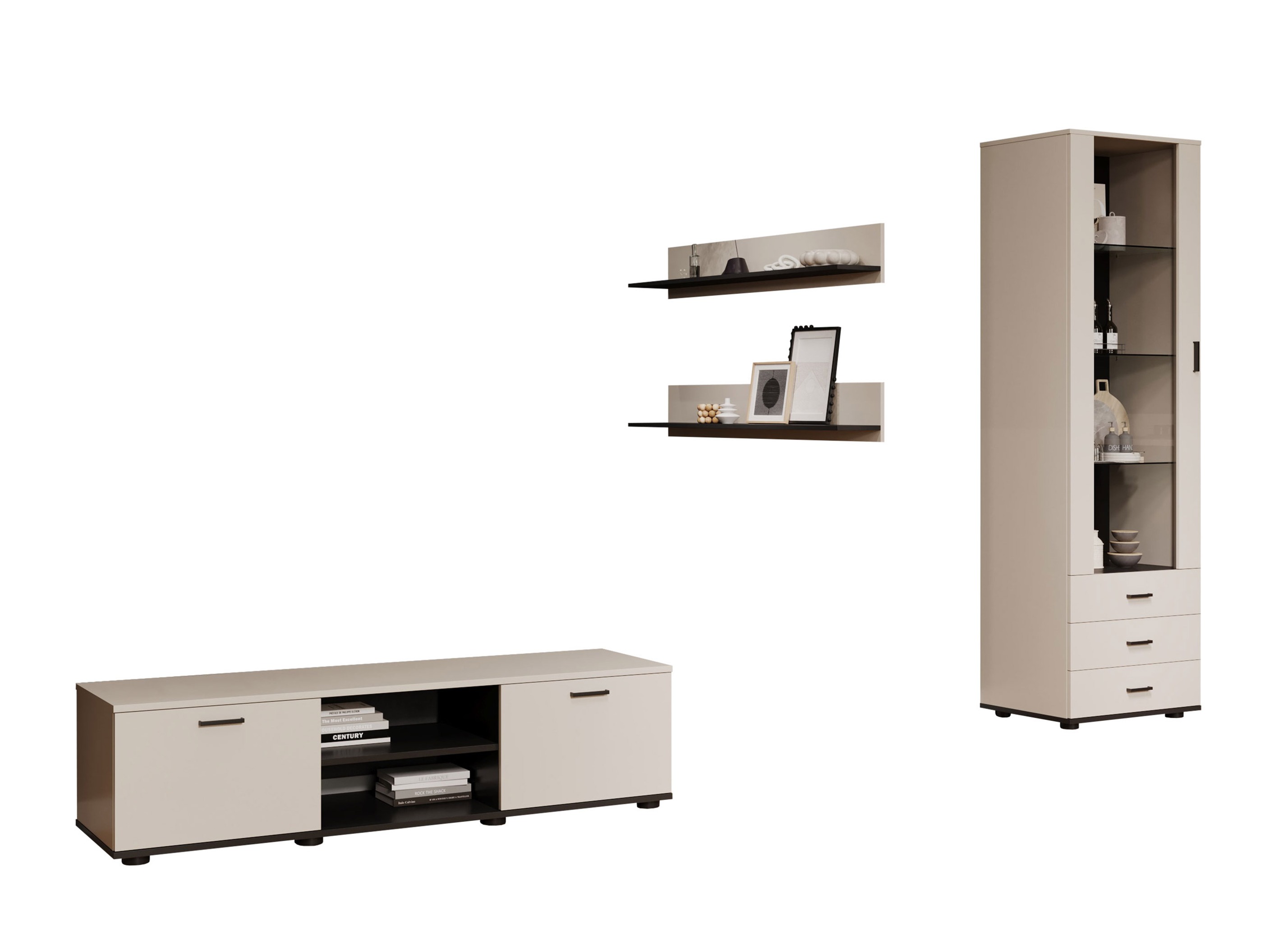 Ensemble de salon Tornola 110 (Cachemire + Noir)