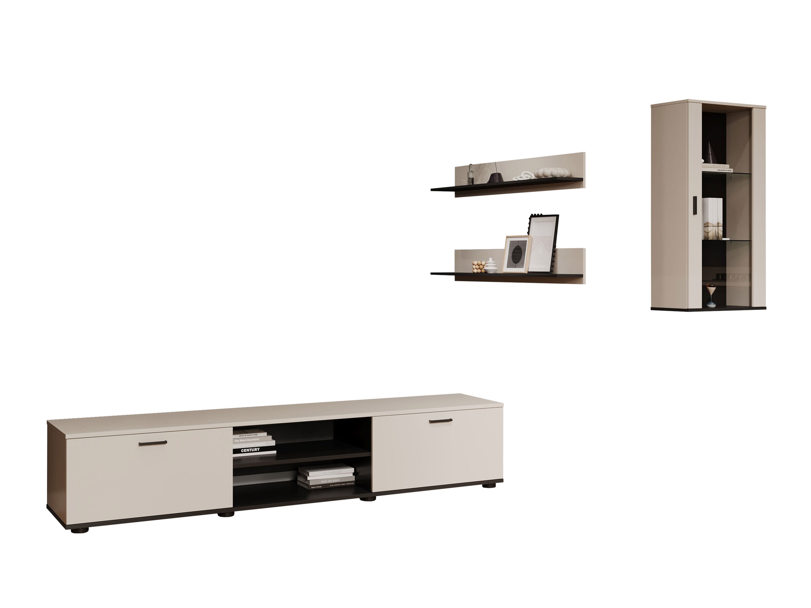 Ensemble de salon Tornola 113 (Cachemire + Noir)