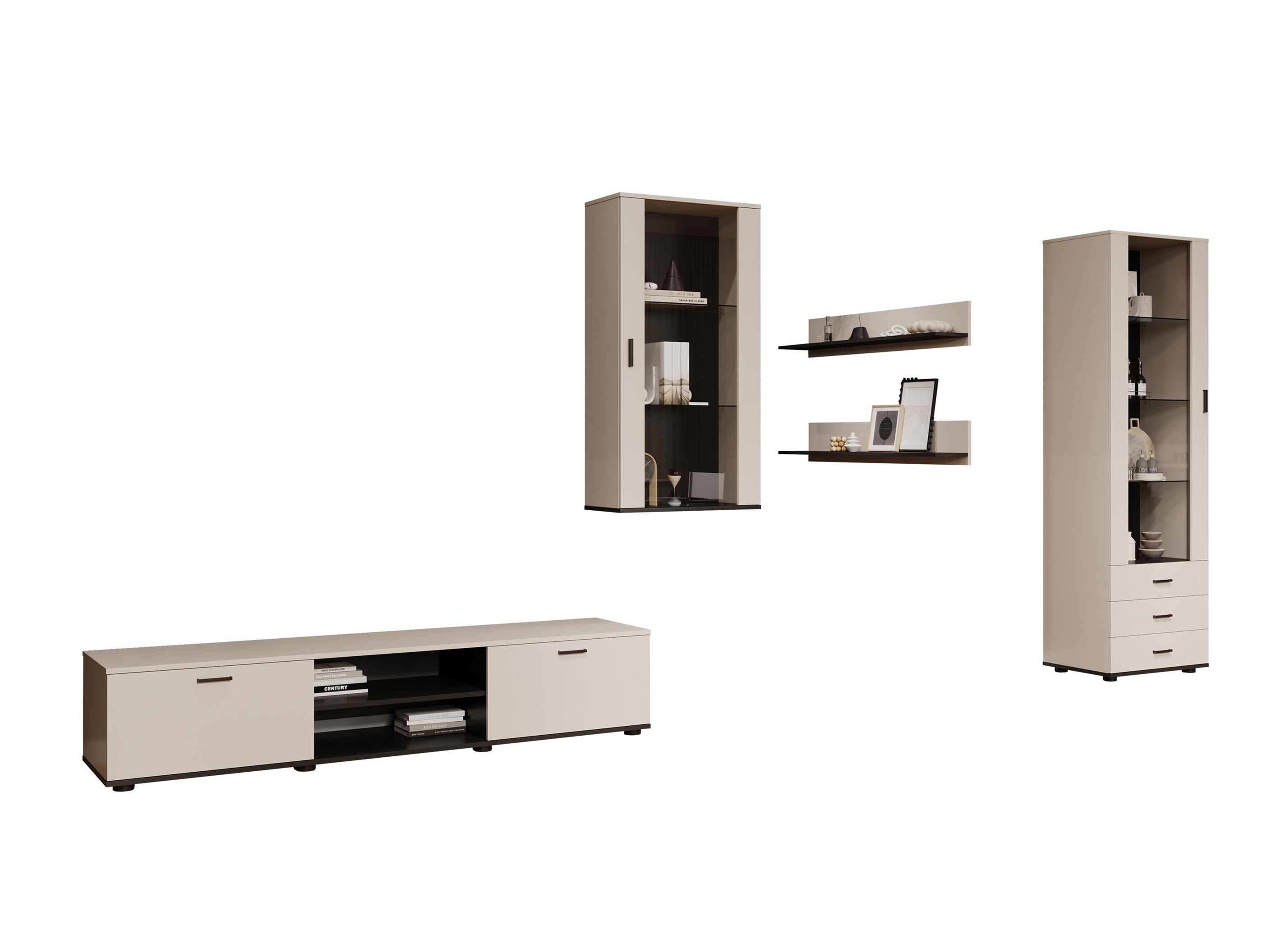 Ensemble de salon Tornola 114 (Cachemire + Noir)