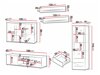 Ensemble de salon Tornola 116 (Blanc + Blanc brillant)