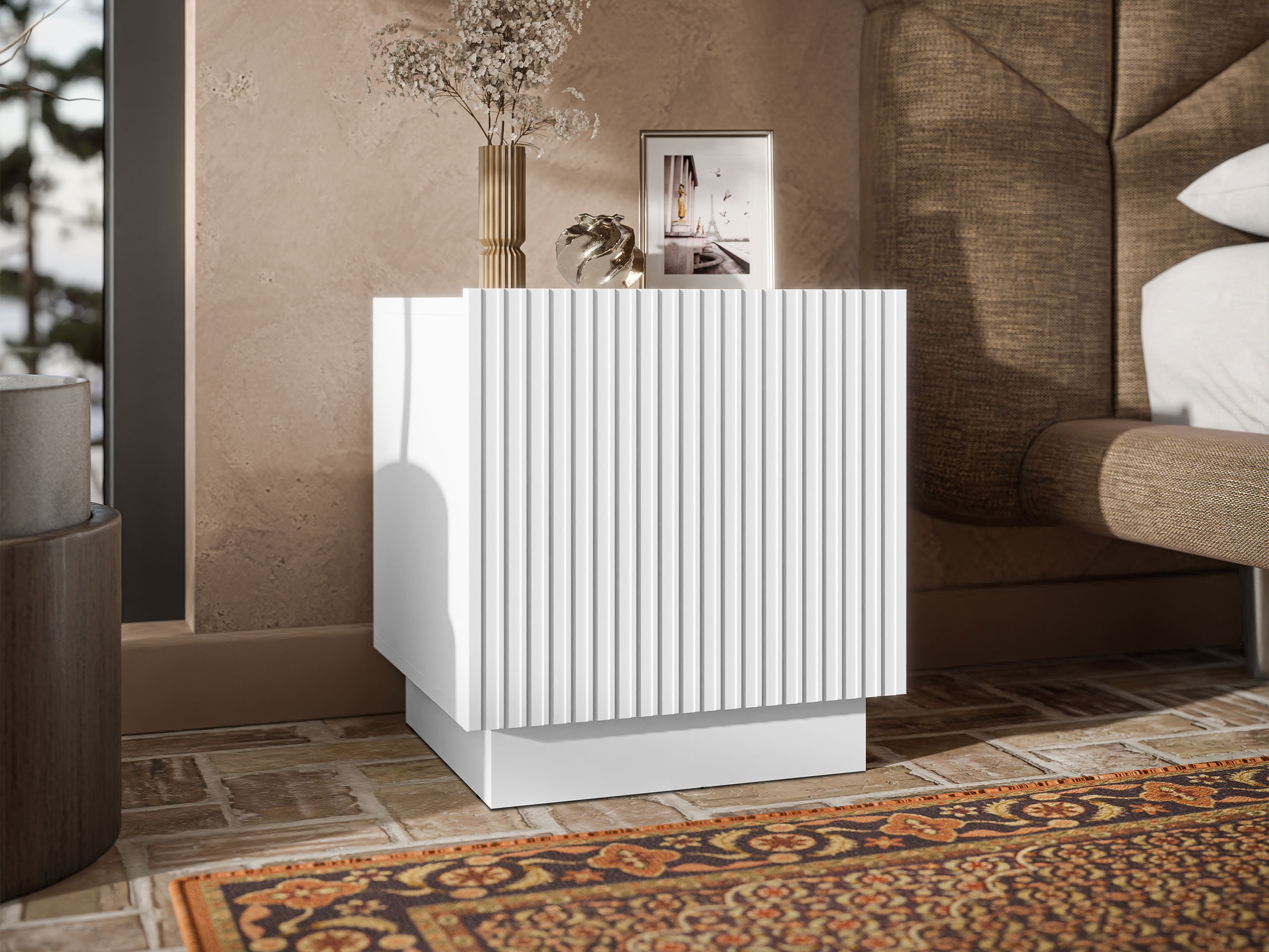 Ensemble de tables de chevet Lingua (Blanc)