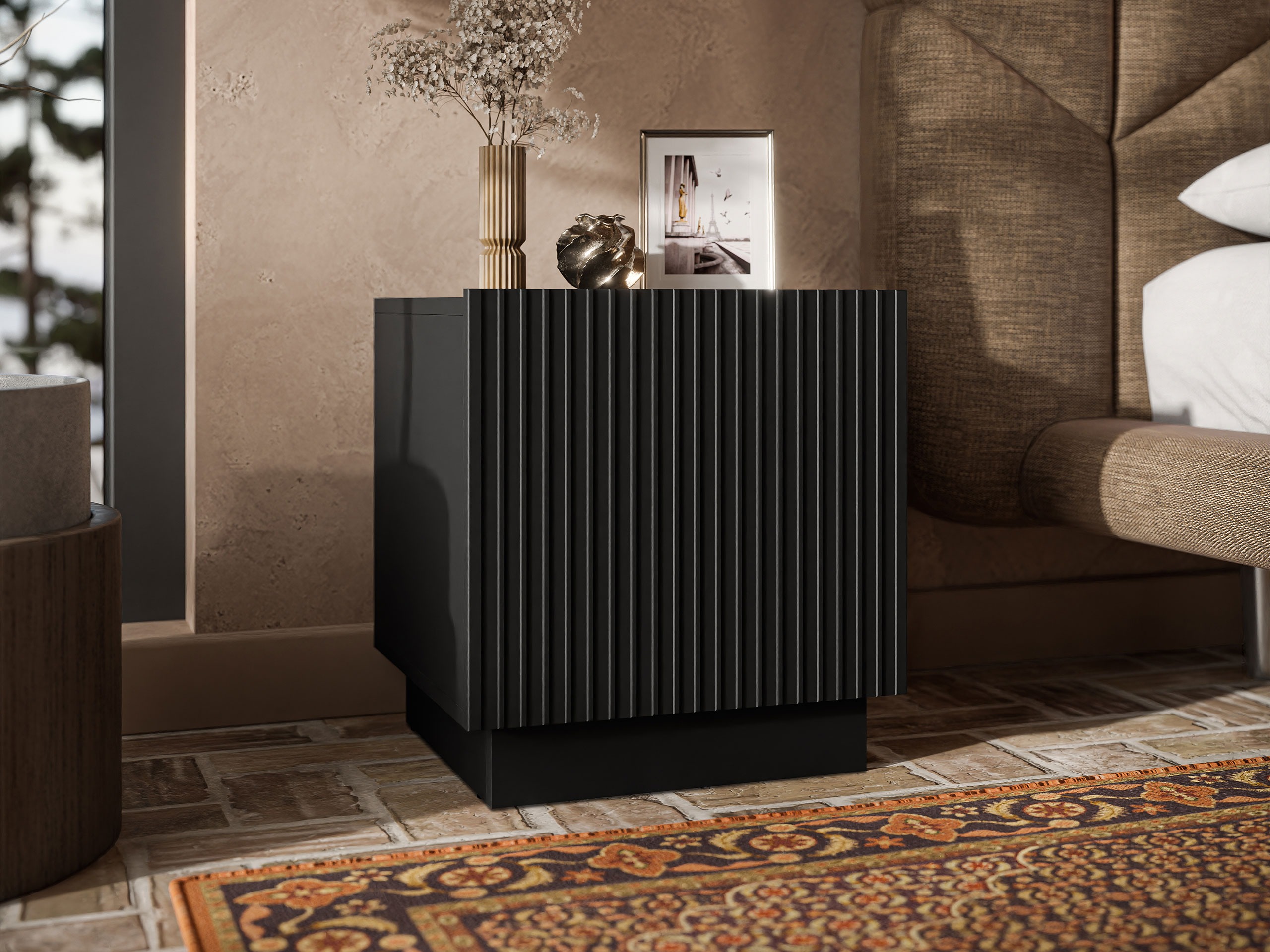 Ensemble de tables de chevet Lingua (Noir)