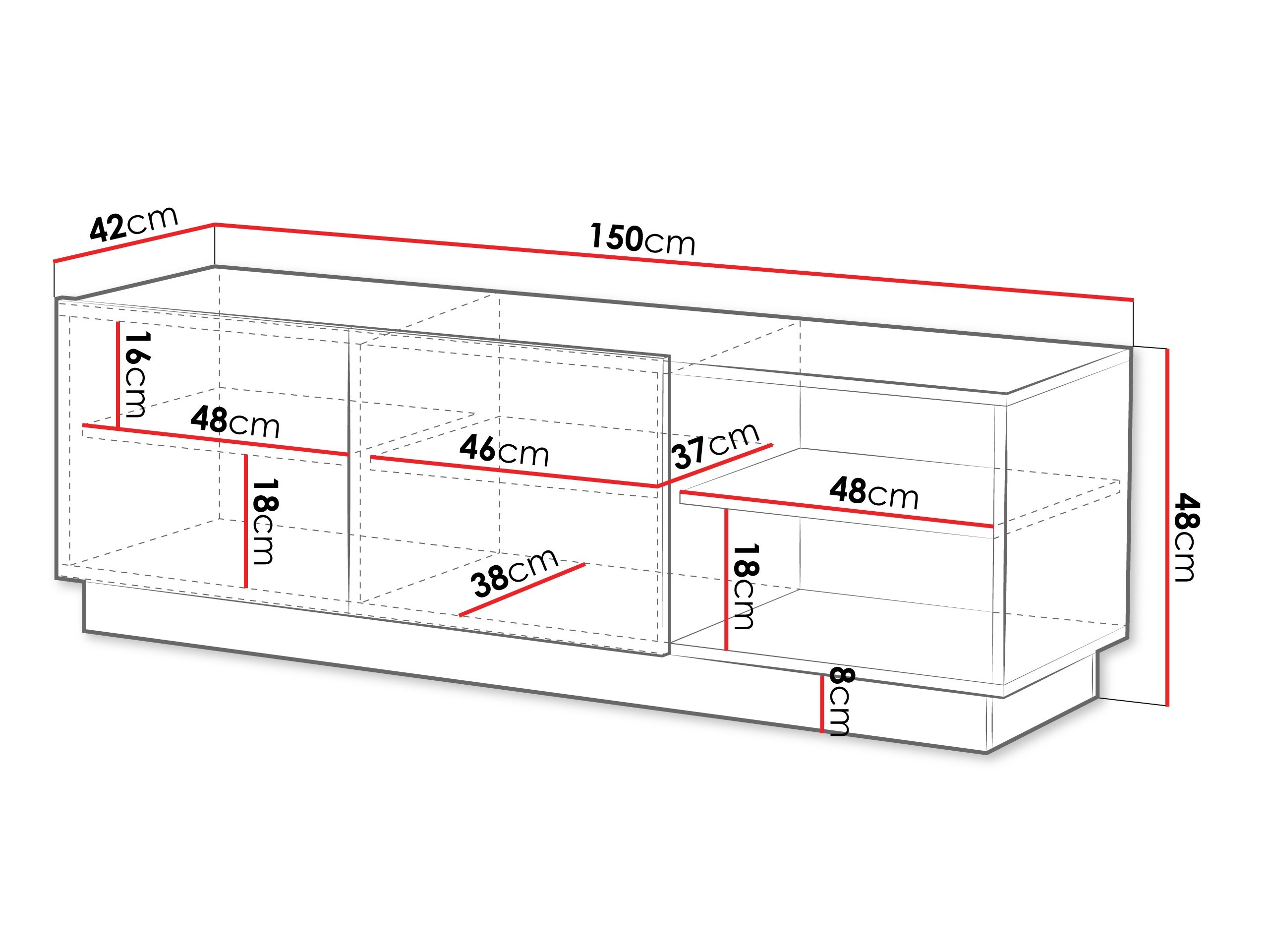 Meuble TV Lusonu 103 (Blanc)