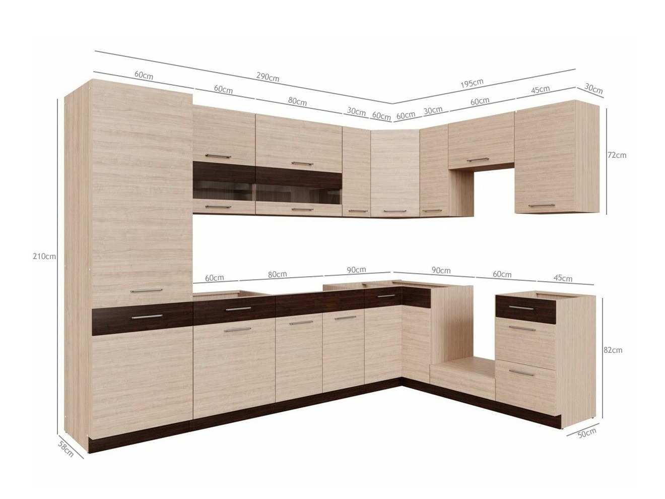 Cuisine complète modulaire Mode Light 129