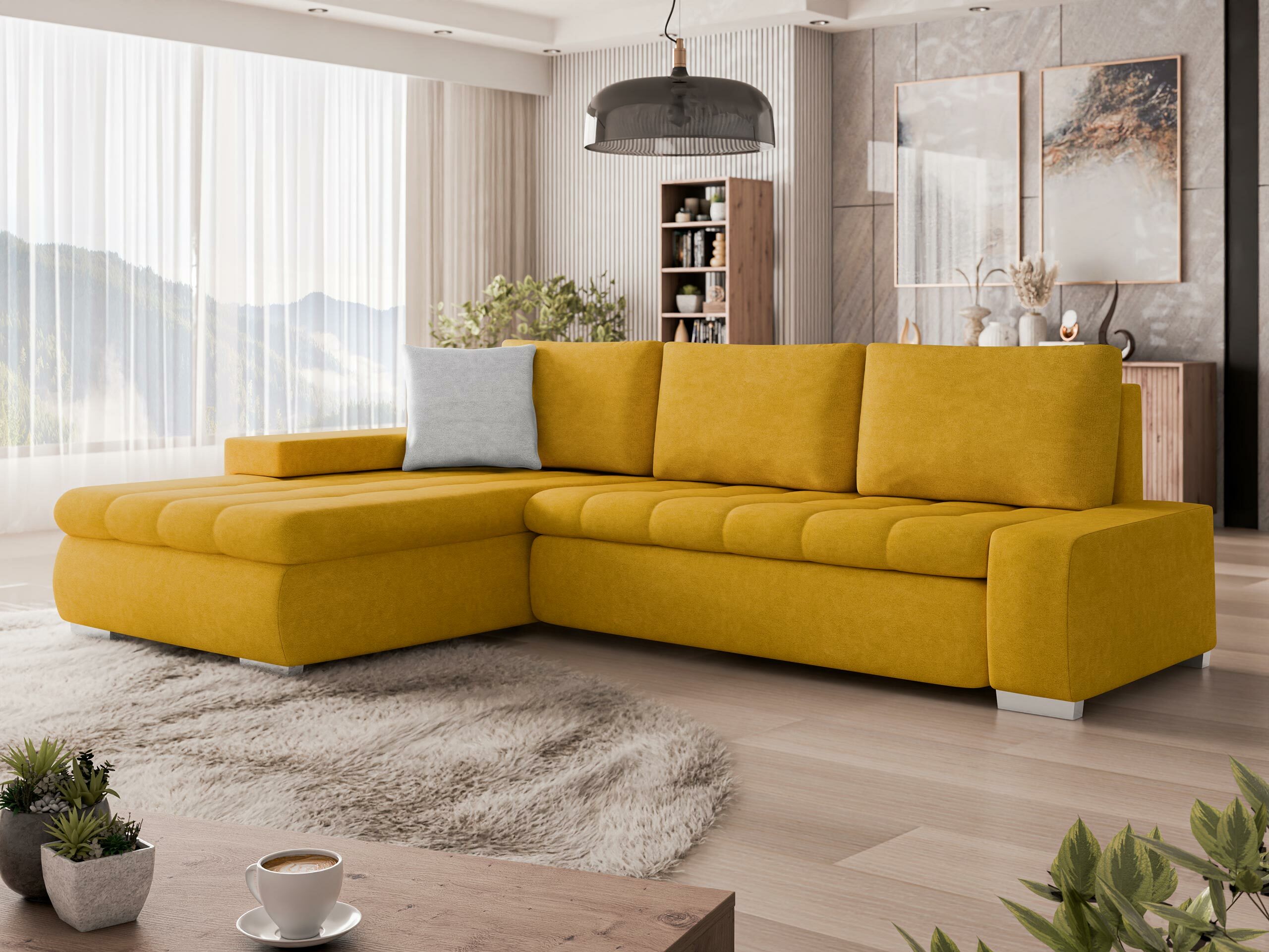 Canapé d'angle Comfivo Nitor (Uttario Velvet 2959 + Uttario Velvet 2973)