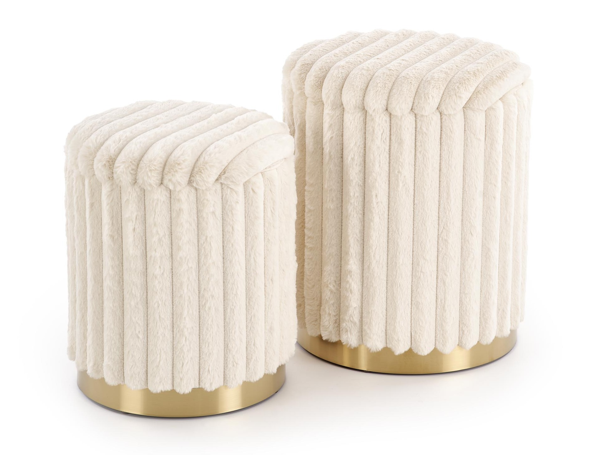 Ensemble de poufs Houston 2076 (Crème)