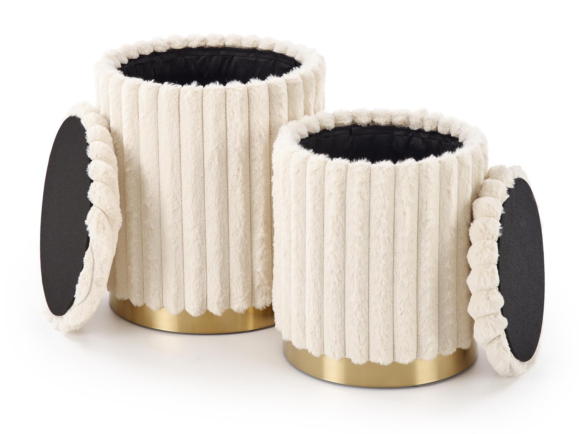Ensemble de poufs Houston 2076 (Crème)