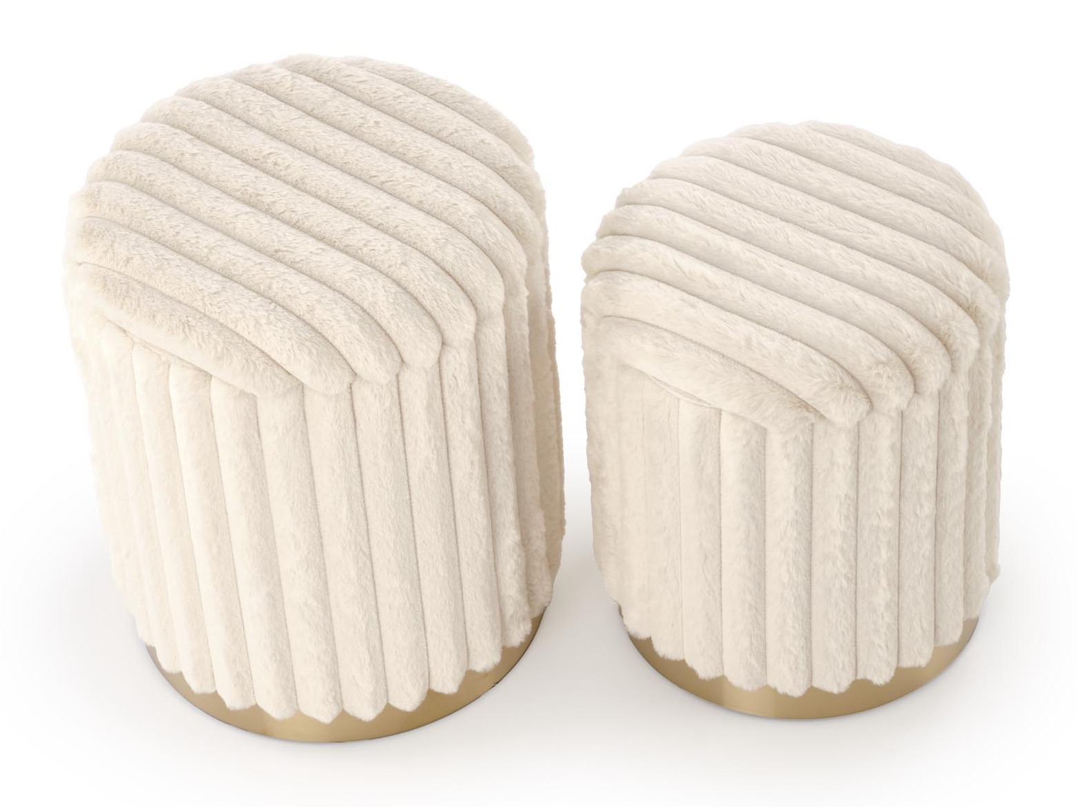 Ensemble de poufs Houston 2076 (Crème)