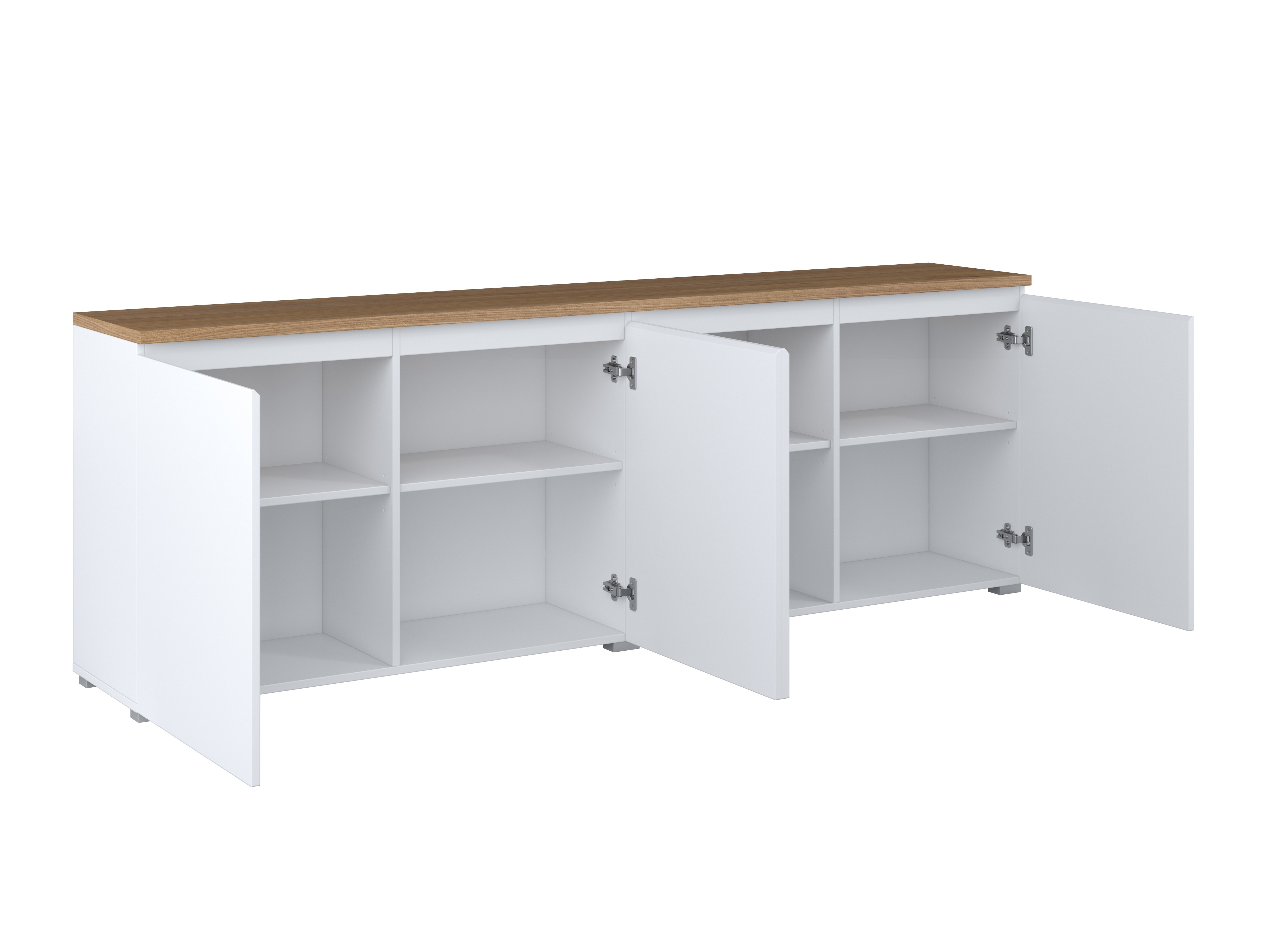 Buffet Baletu 105 (Blanc + Chêne)