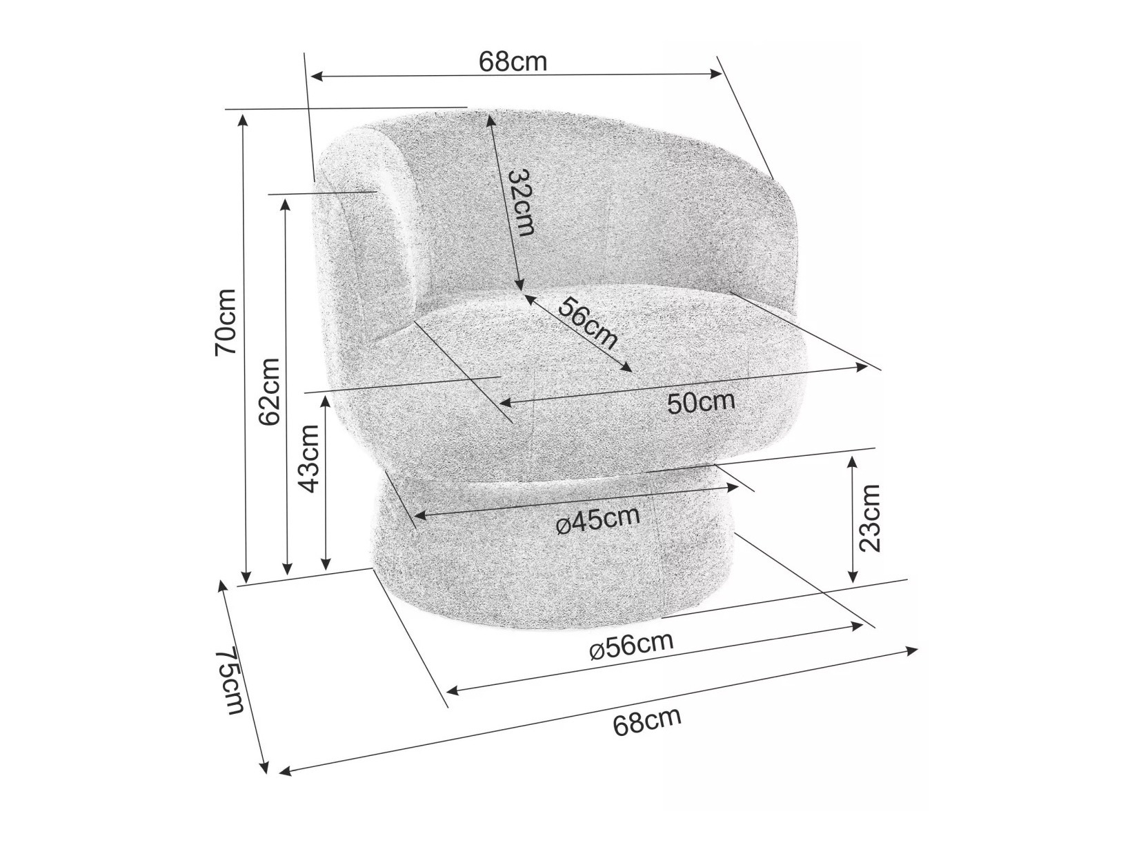 Fauteuil Detroit 919 (Gris)