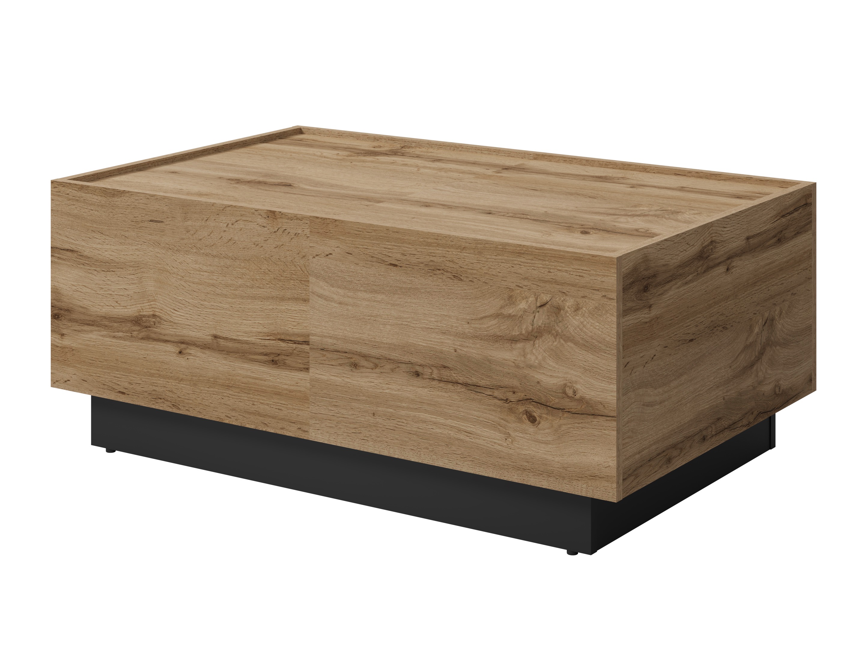 Table basse transformateur Austin 380 (Chêne wotan + Noir)