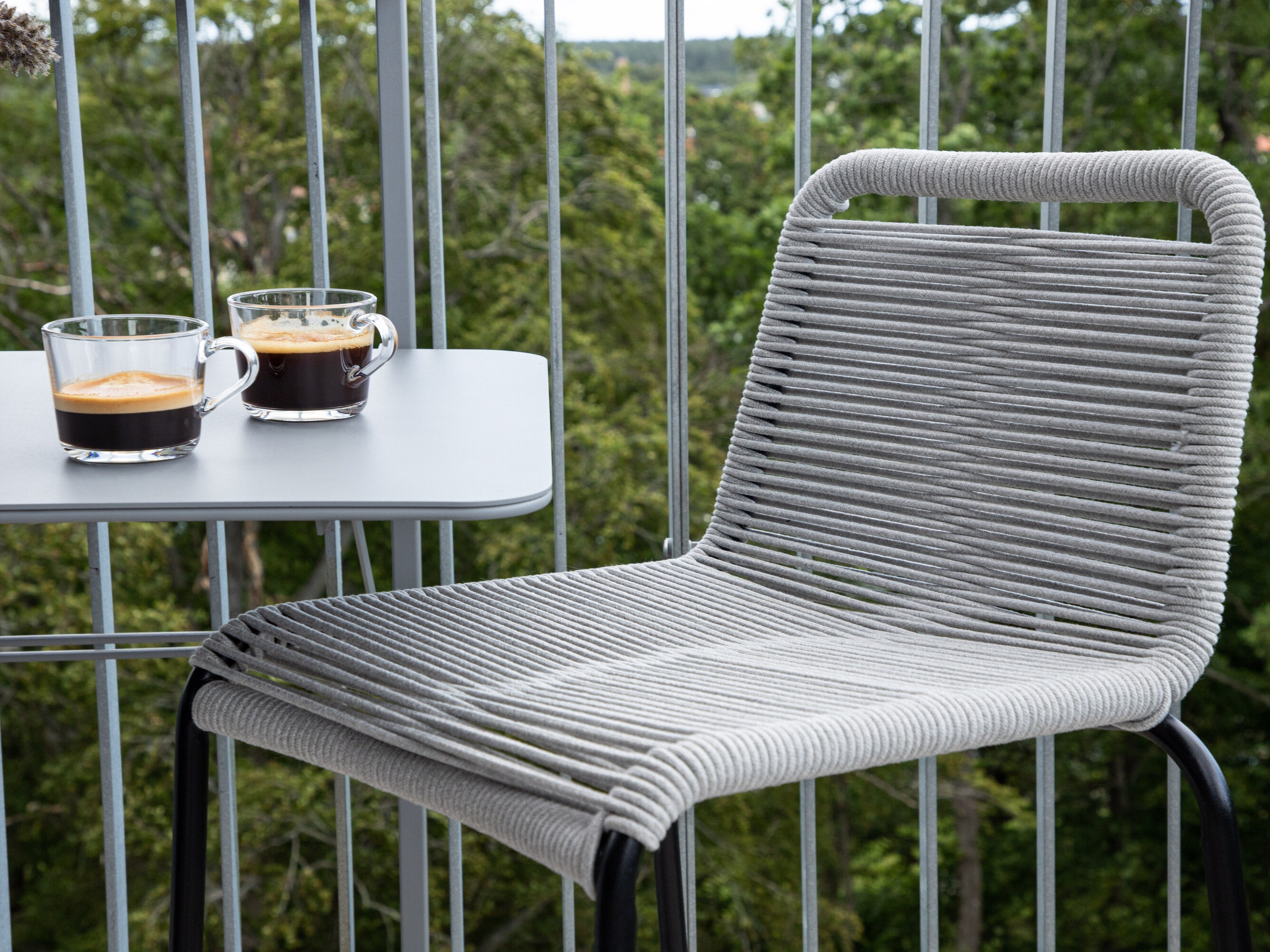 Chaise de bar de jardin Dallas 3398 (Gris clair)