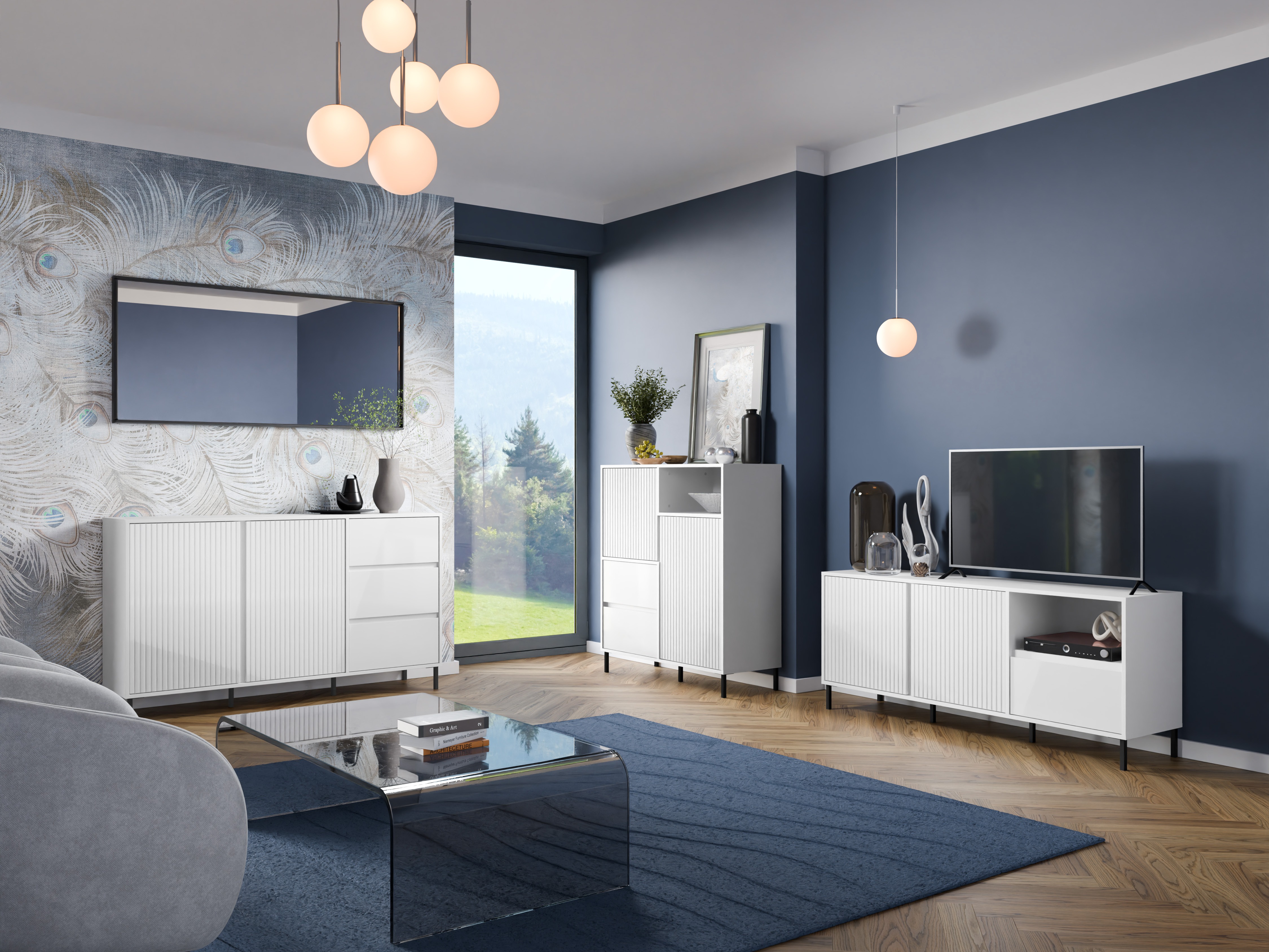Meuble TV Ruvrevi 100 (Blanc)