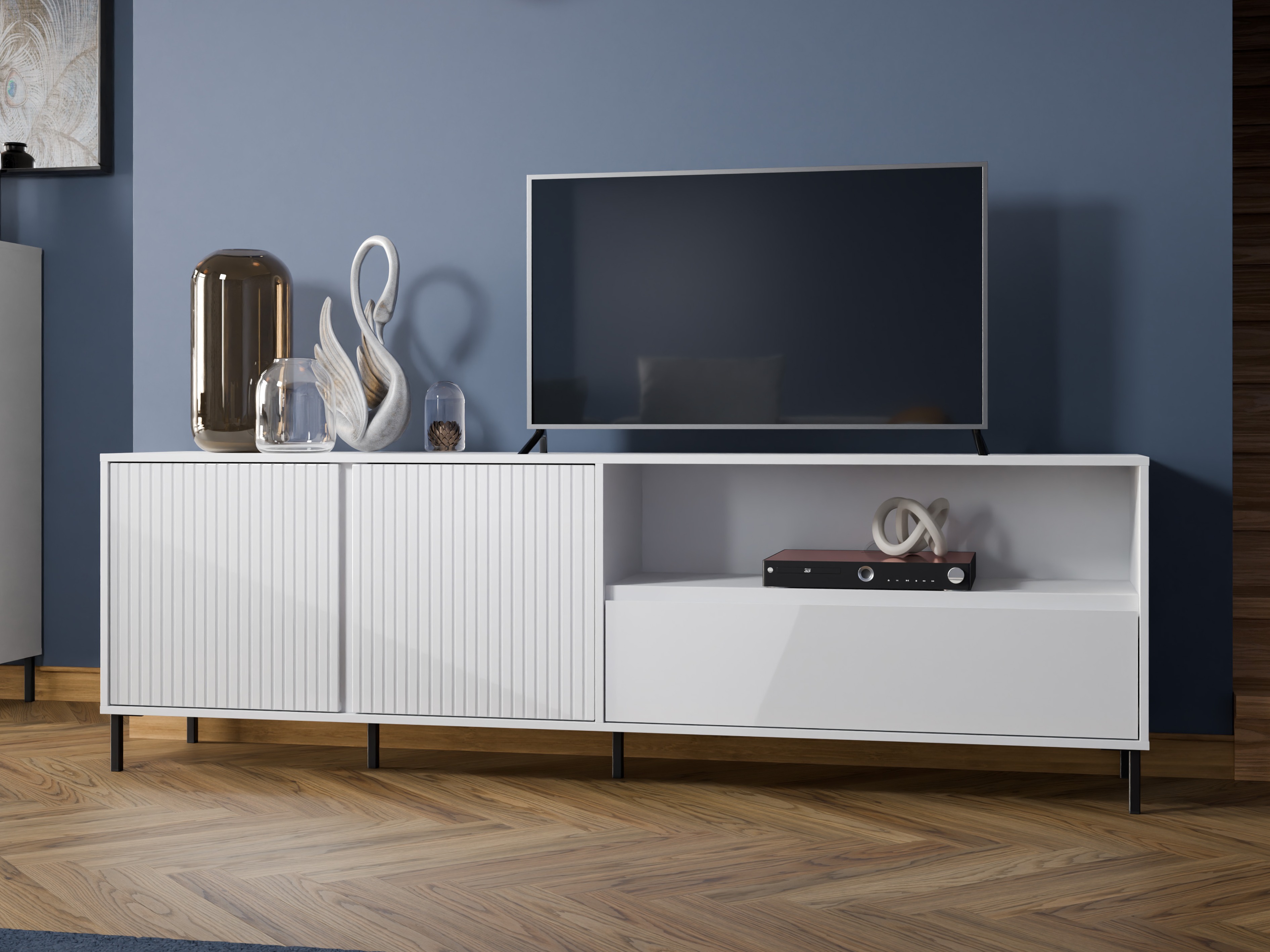 Meuble TV Ruvrevi 101 (Blanc)