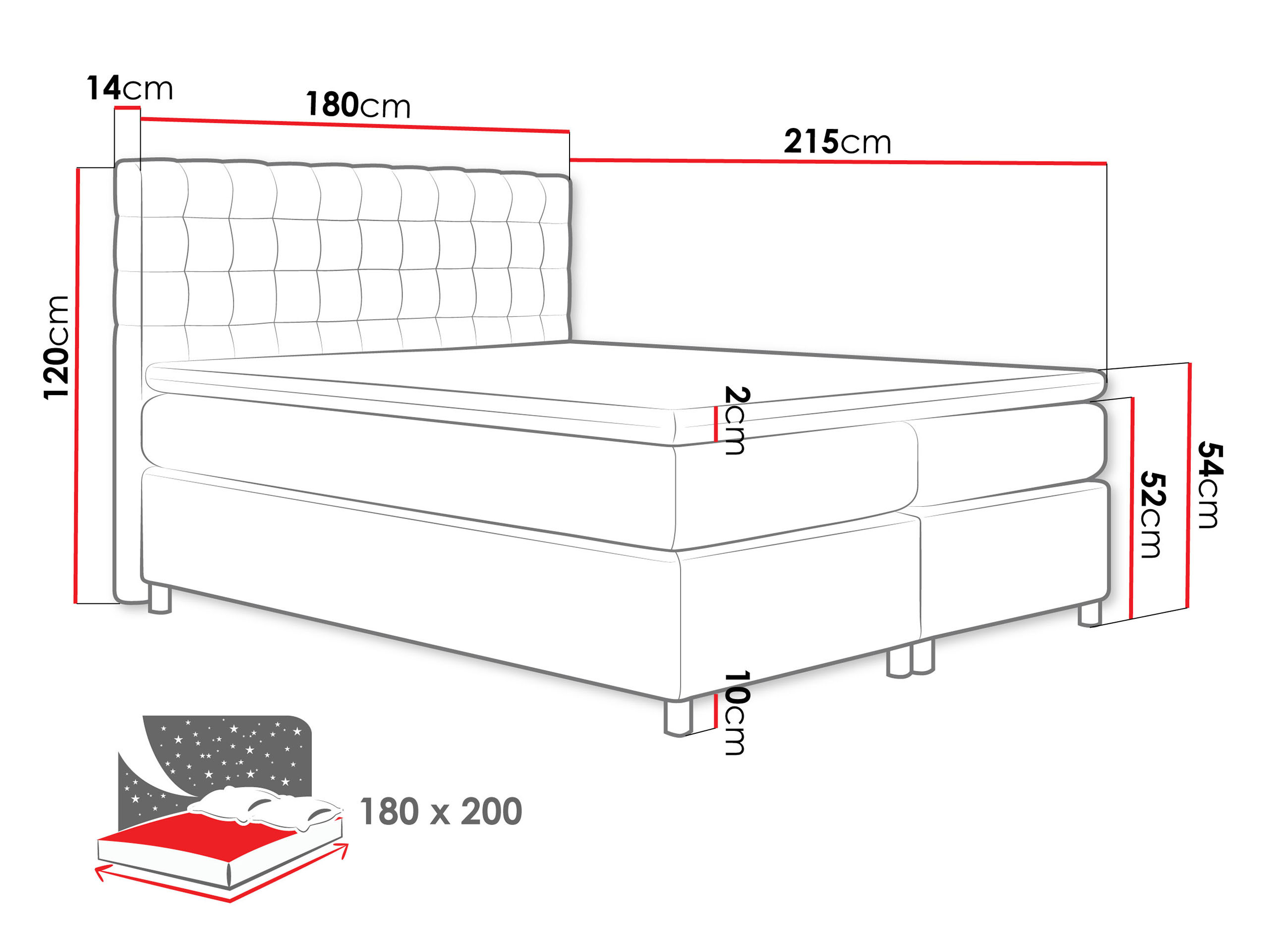 Lit boxspring Signum (Ikar 08)