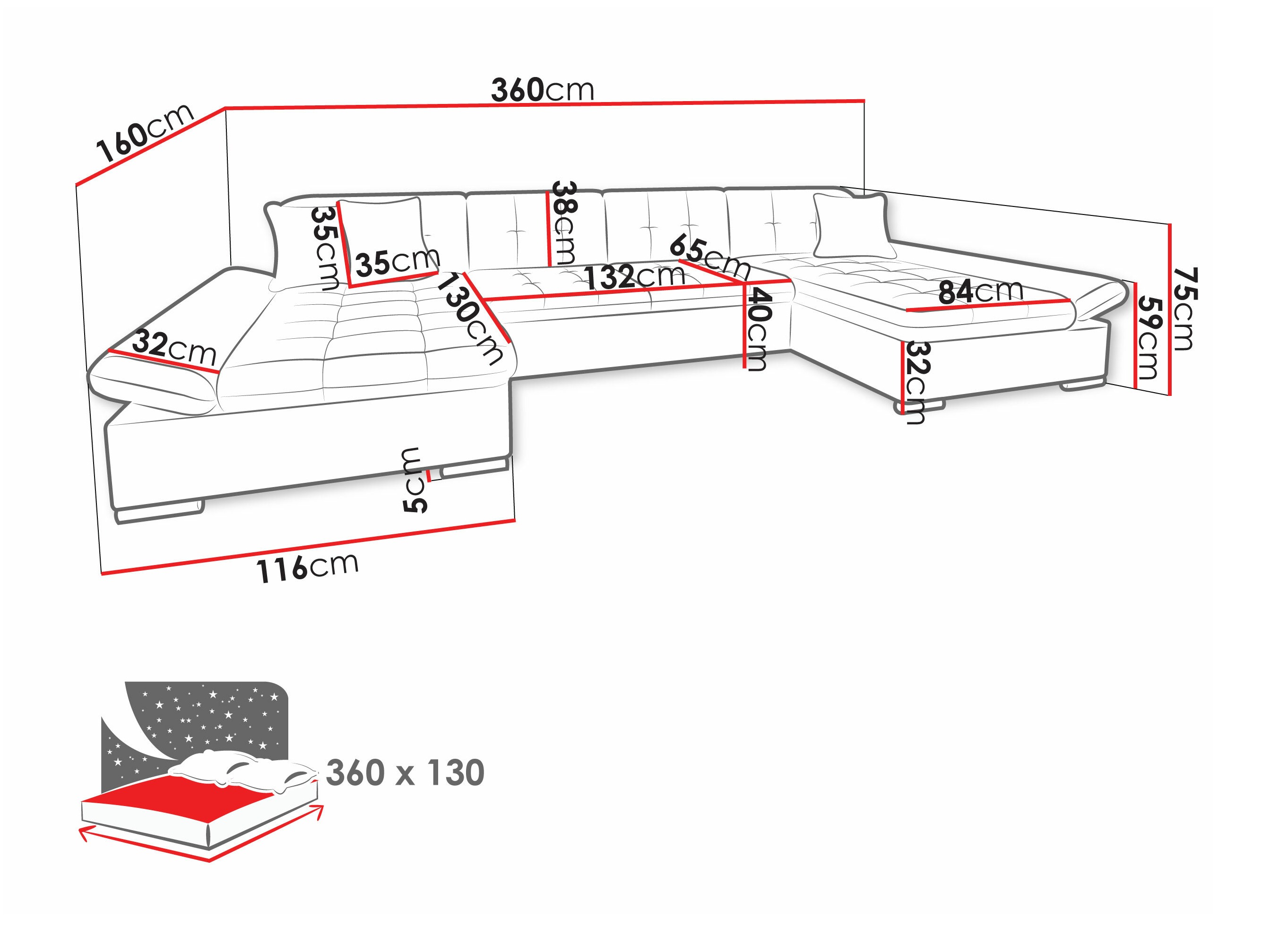 Canapé d'angle Comfivo 168 (Soft 011 + Lux 05 + Lux 06)