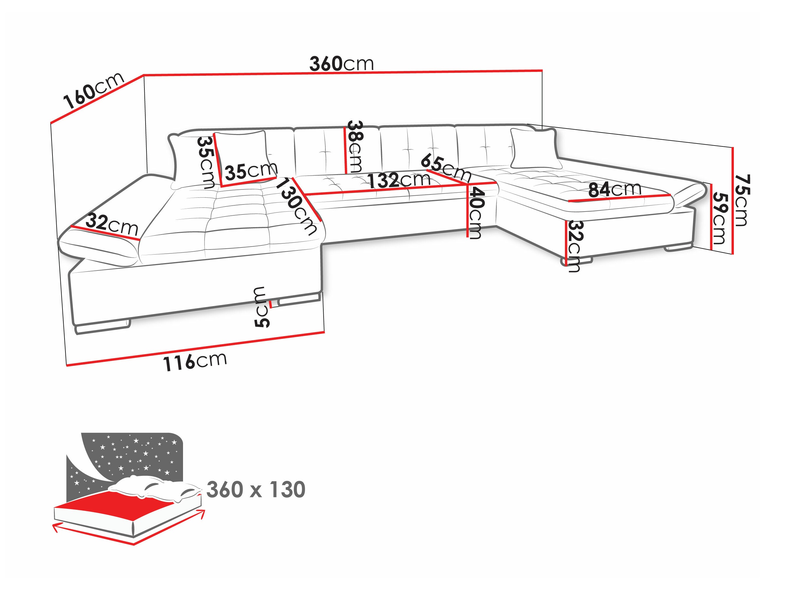 Canapé d'angle Comfivo Ficus I (Soft 017 + Lux 05 + Lux 06)