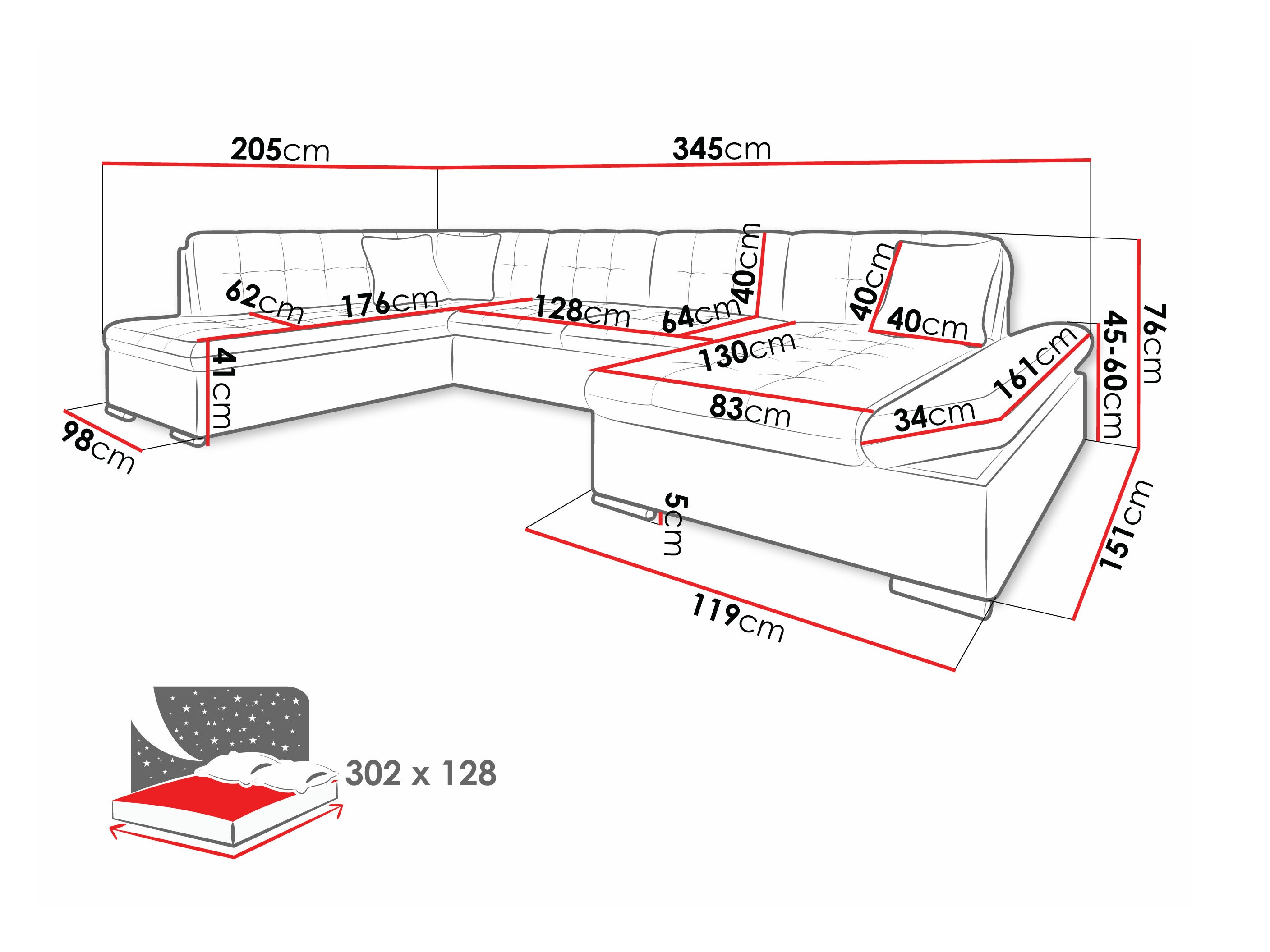 Canapé d'angle Comfivo Tilia (Lux 06 + Lux 05)