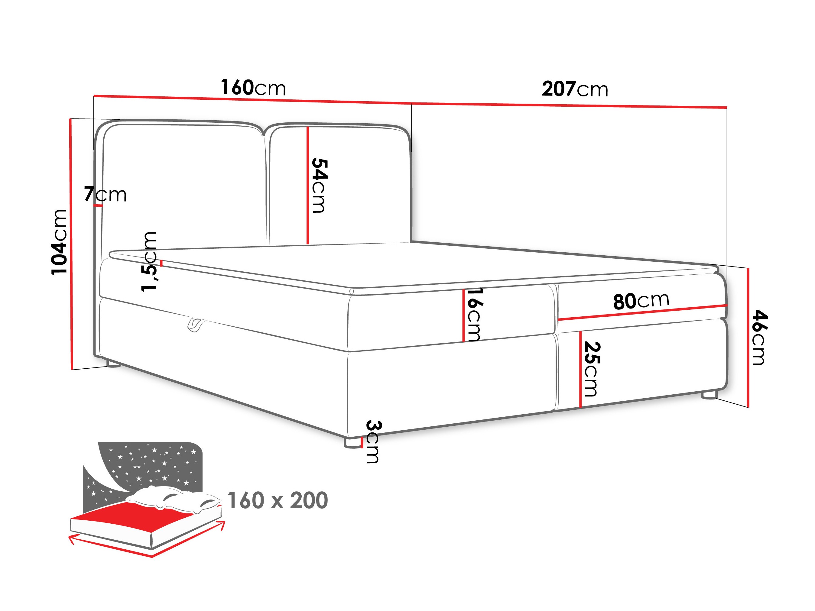 Lit boxspring Stonecrest 109 (Taro 01)