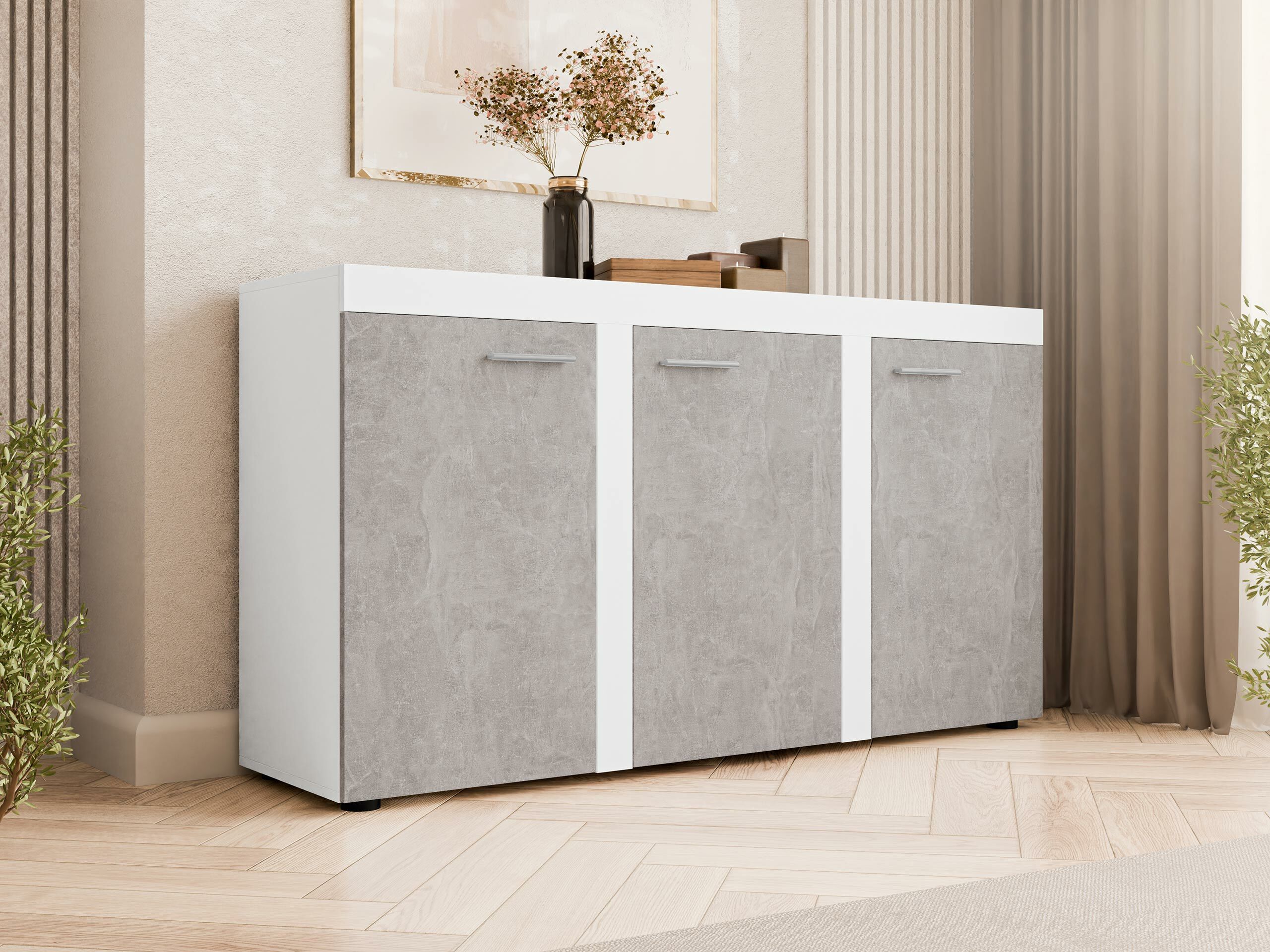 Buffet Univio I (Blanc + Béton)