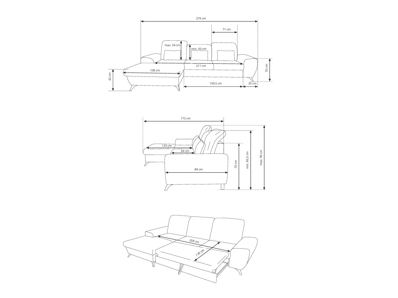 Canapé d'angle Kingston 200 (Avra 01)