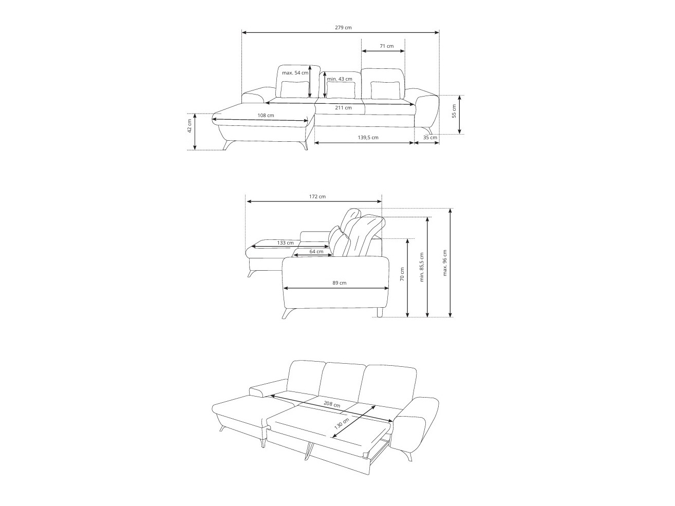 Canapé d'angle Kingston 200 (Avra 01)