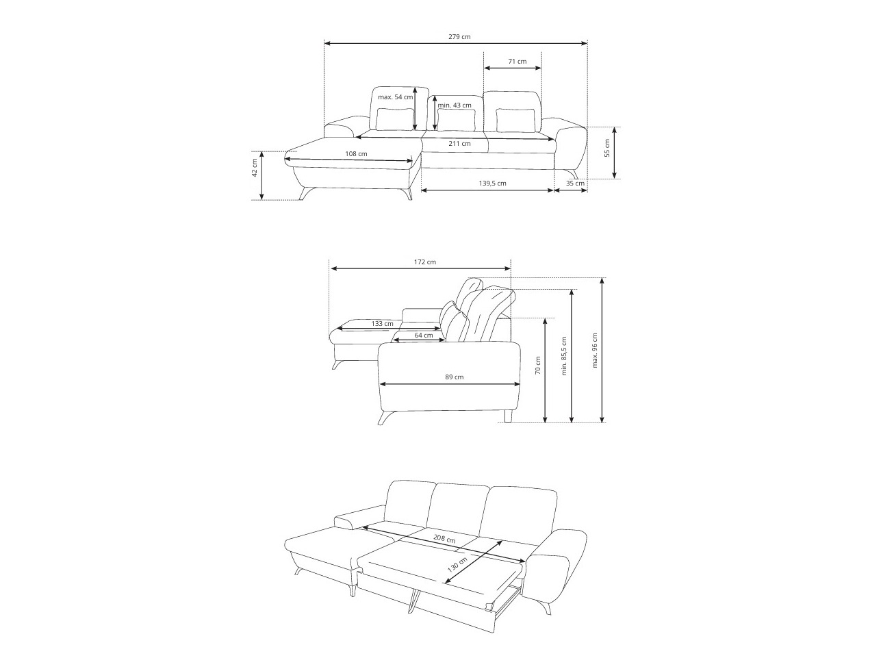 Canapé d'angle Kingston 200 (Avra 10)