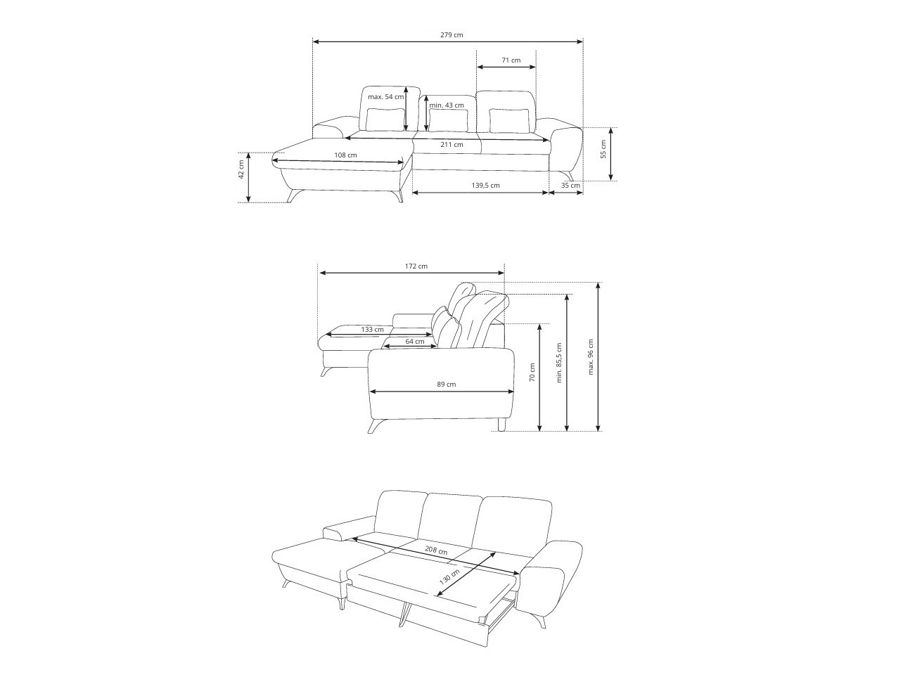 Canapé d'angle Kingston 200 (Avra 14)