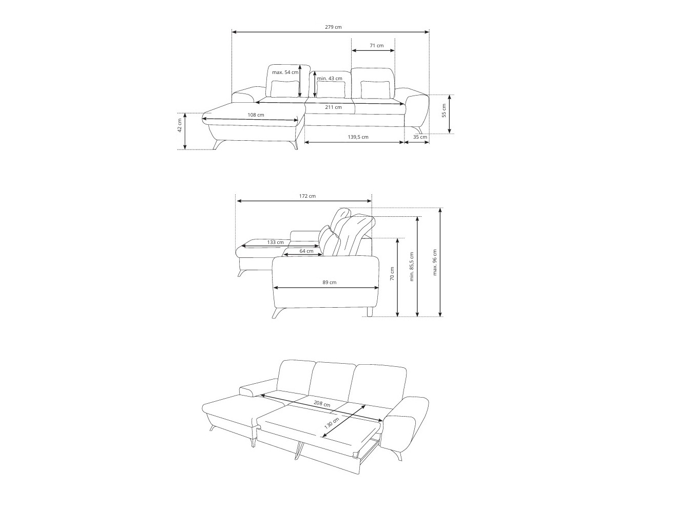 Canapé d'angle Kingston 200 (Avra 17)