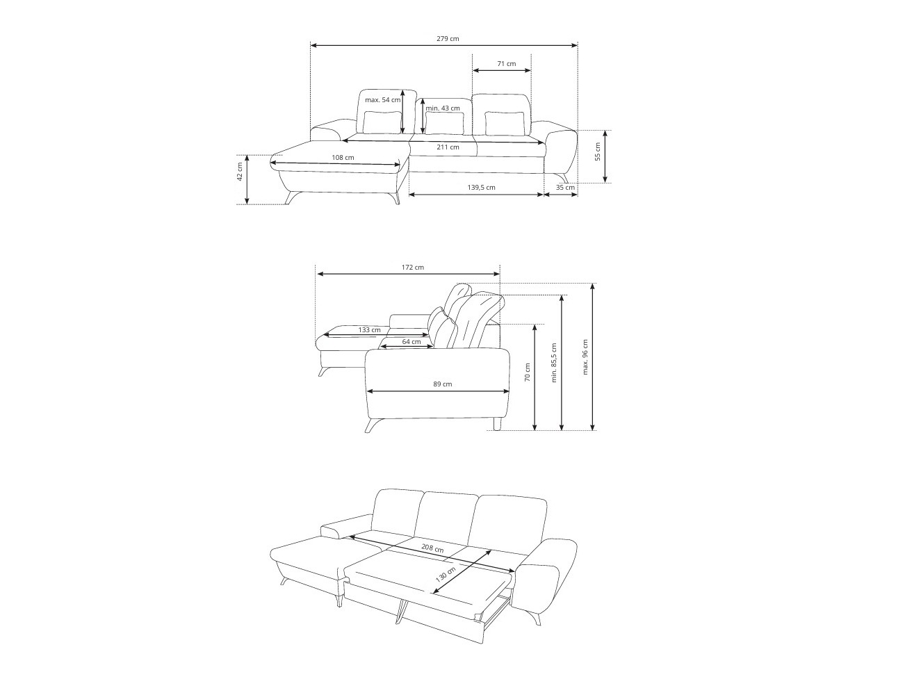 Canapé d'angle Kingston 200 (Avra 18)