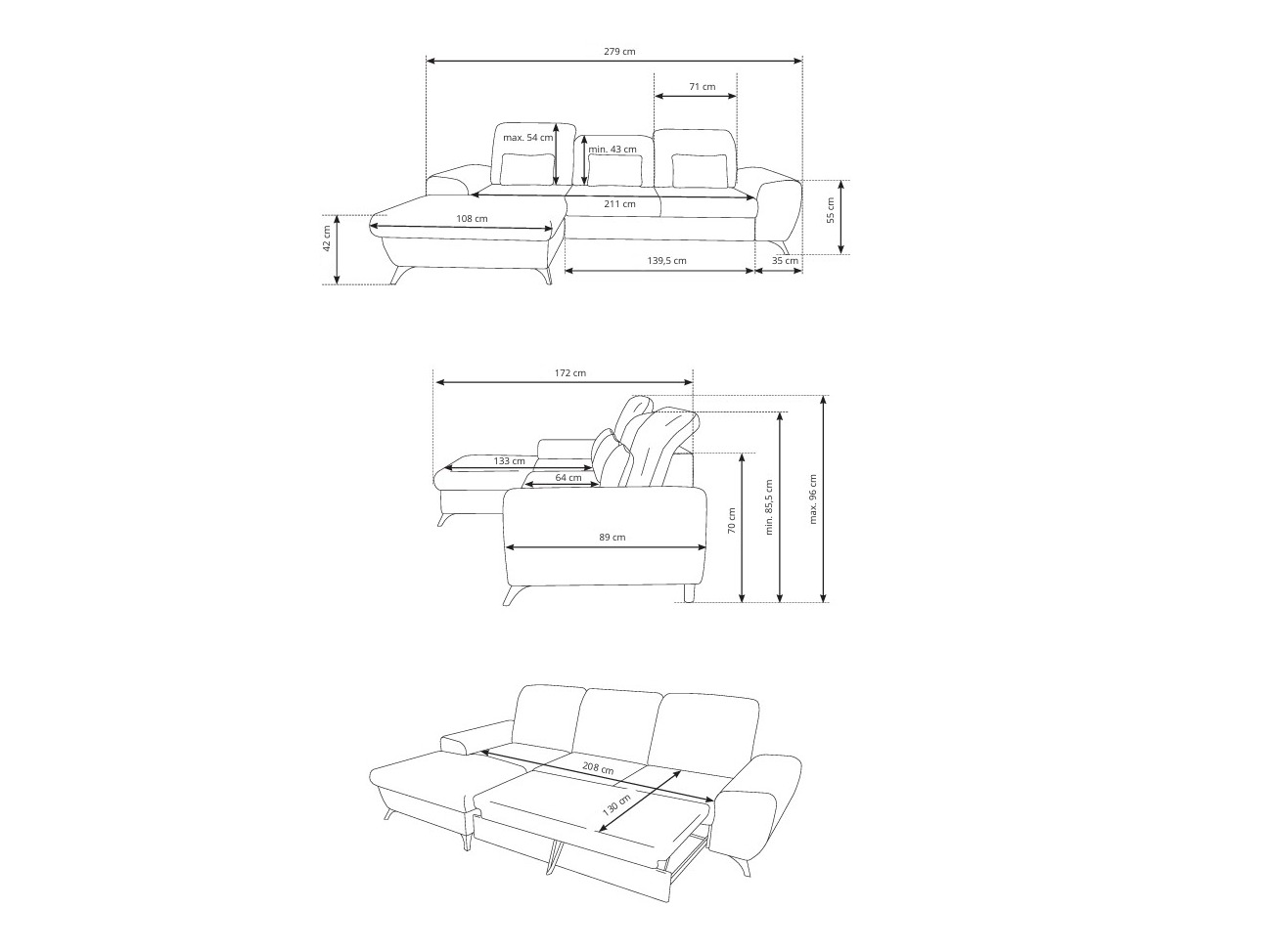 Canapé d'angle Kingston 200 (Avra 18)