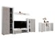 Ensemble de salon Tucson 106 (Blanc + Béton)
