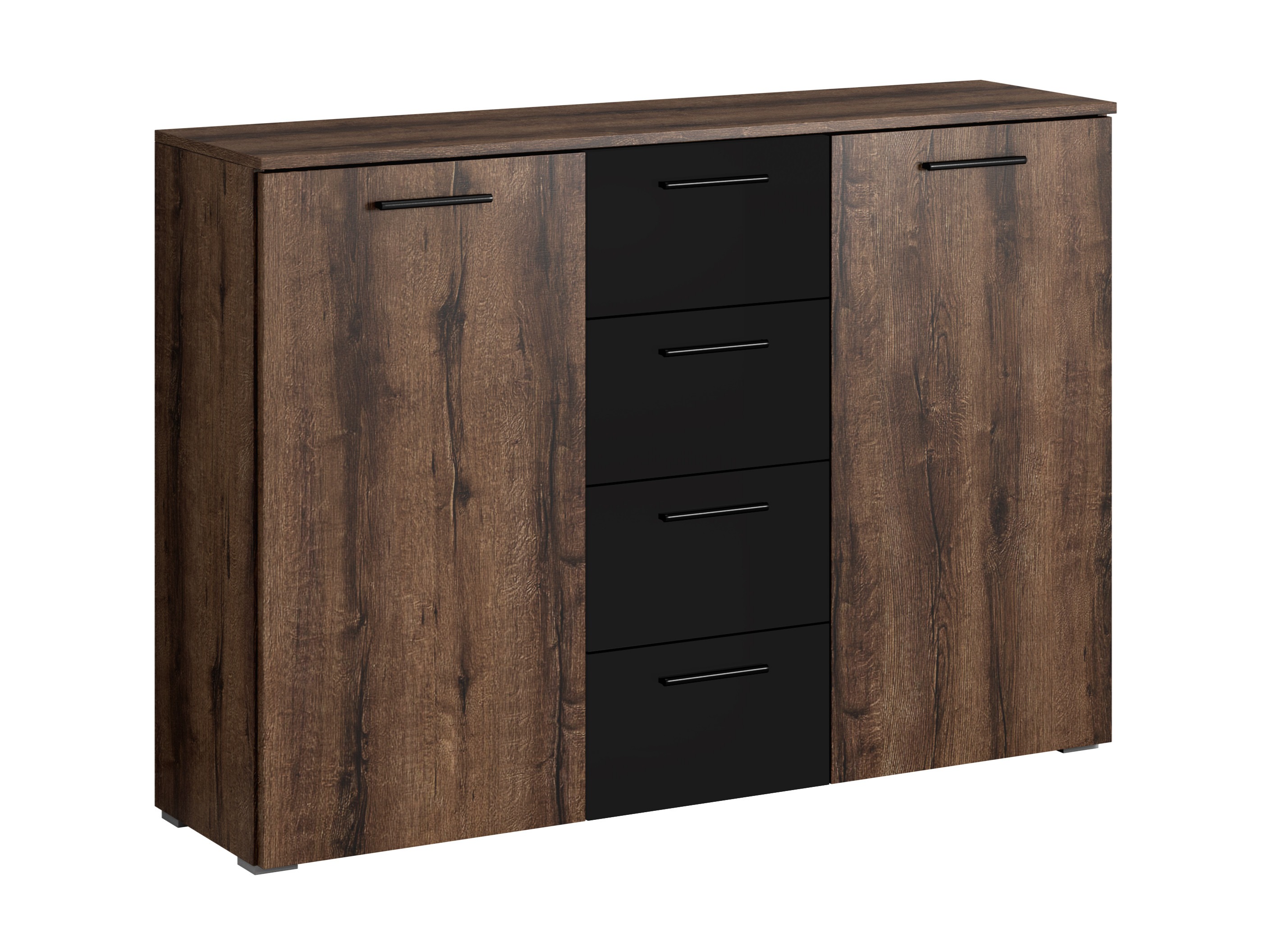 Commode Melvele 101 (Chêne du Monastery + Noir)