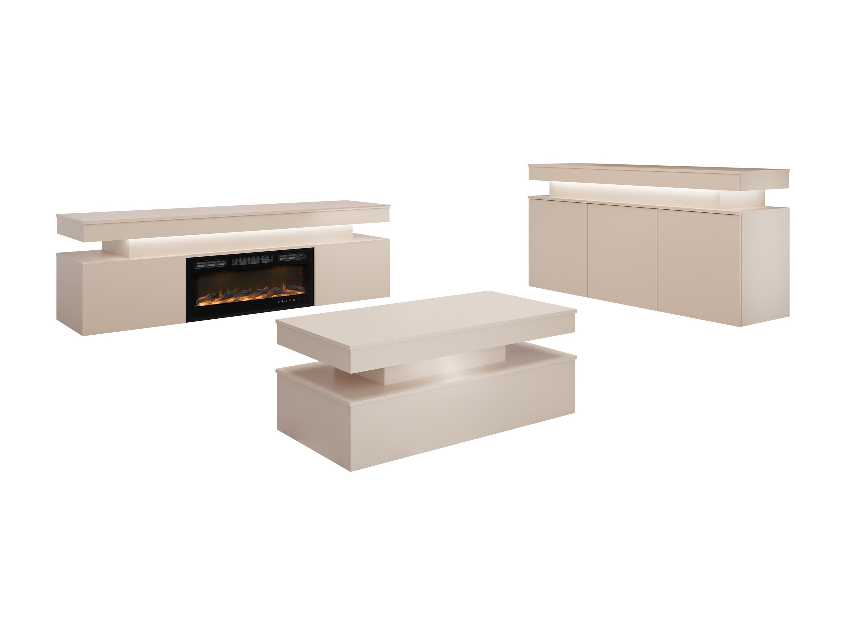 Ensemble de salon Monfero 106 (Brun clair)